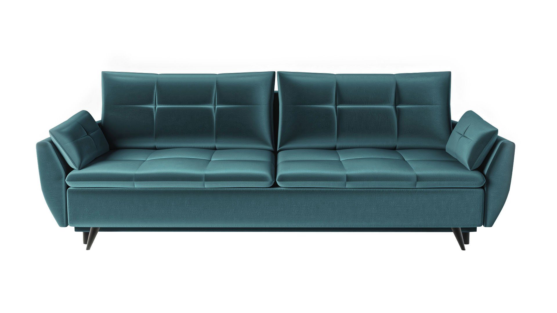 Siblo 3-Sitzer Modernes Dreisitzer Sofa Britta 3 mit Schlaffunktion - Bettzeugbehälter - 3-Sitzer Sofa Blau | Einzelsofas
