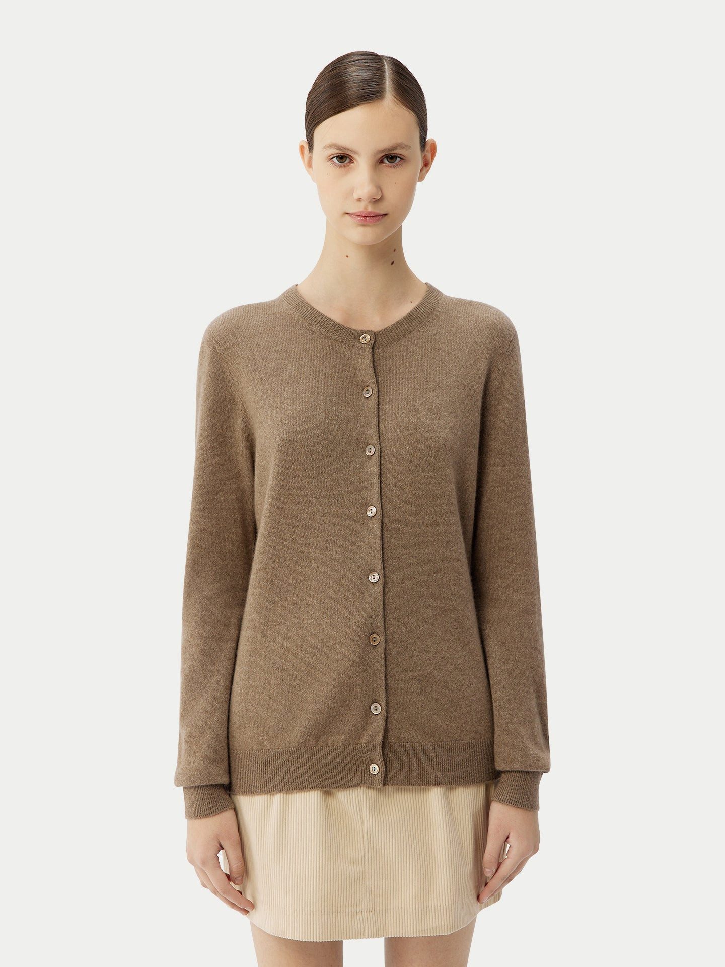GOBI Cashmere Cardigan Basic B-Ausschnitt Kaschmirstrickjacke