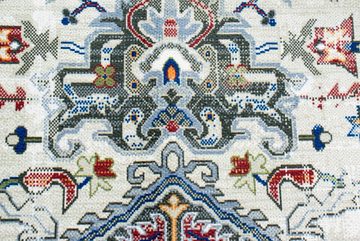 Teppich Klassischer Teppich mit modern orientalischen Verzierungen & Ornamenten in creme rot orange, Carpetia, rechteckig, Höhe: 7 mm
