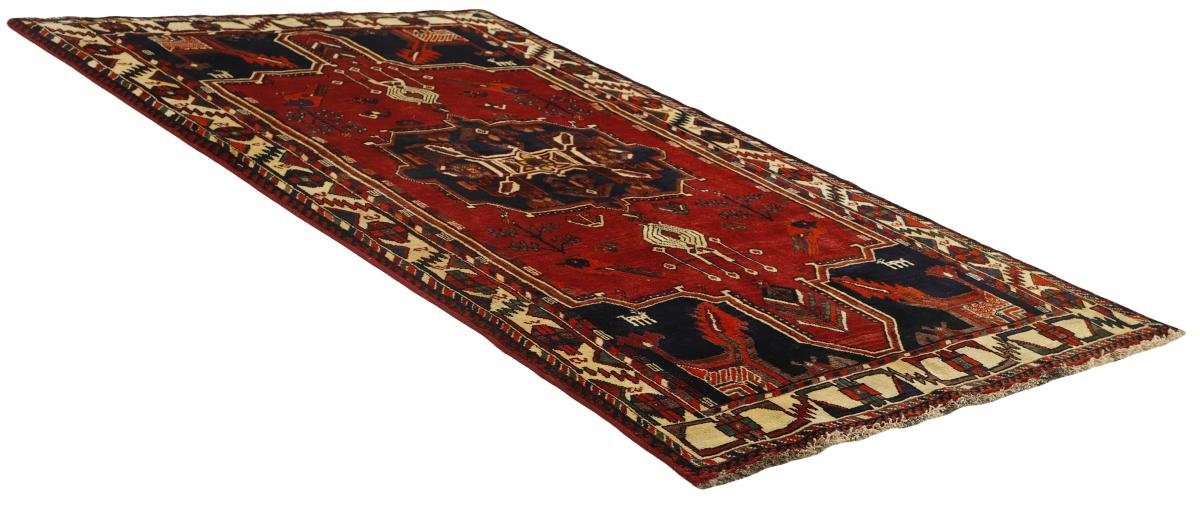 Höhe: Orientteppich Perserteppich, Nain Trading, Orientteppich 10 mm rechteckig, Shiraz Handgeknüpfter 156x263 /