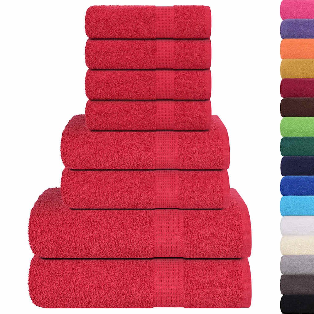 vidaXL Badetücher 8-tlg. Handtuch-Set Rot 360 günstig online kaufen