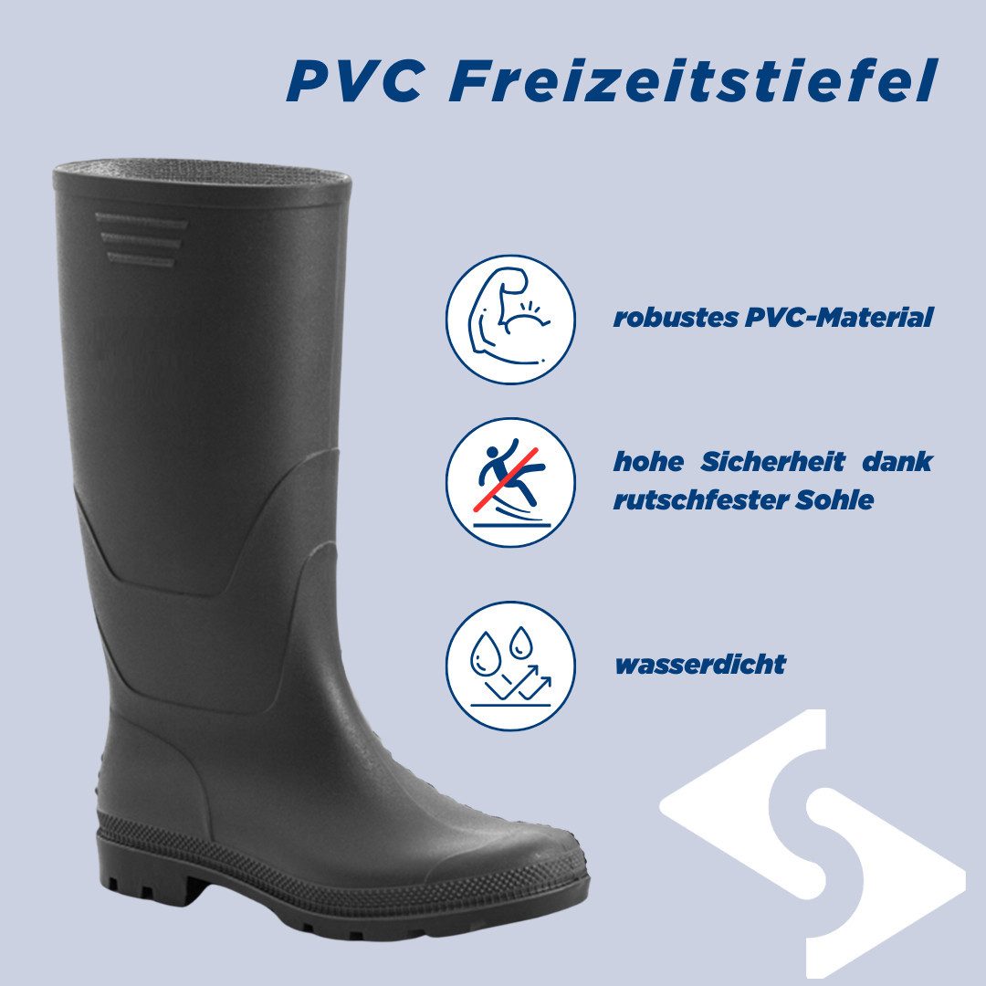 SCHEIBLER WORKWEAR Regenstiefel Hoch Gummistiefel Wasserdicht. winddicht