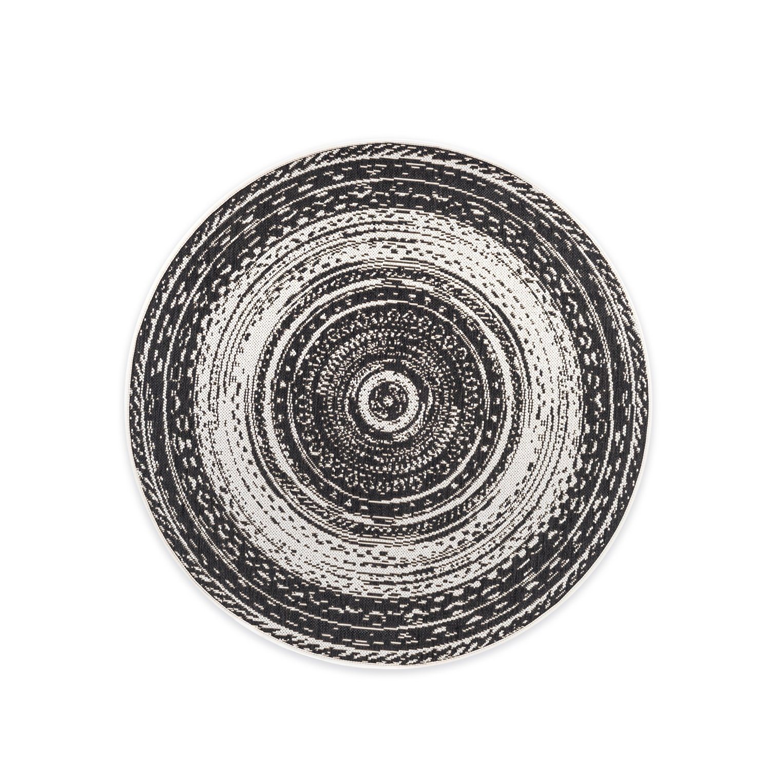 DomDeco Teppich In- und Outdoor-Teppich Rund Vortex 120x120cm für Innen und Außen