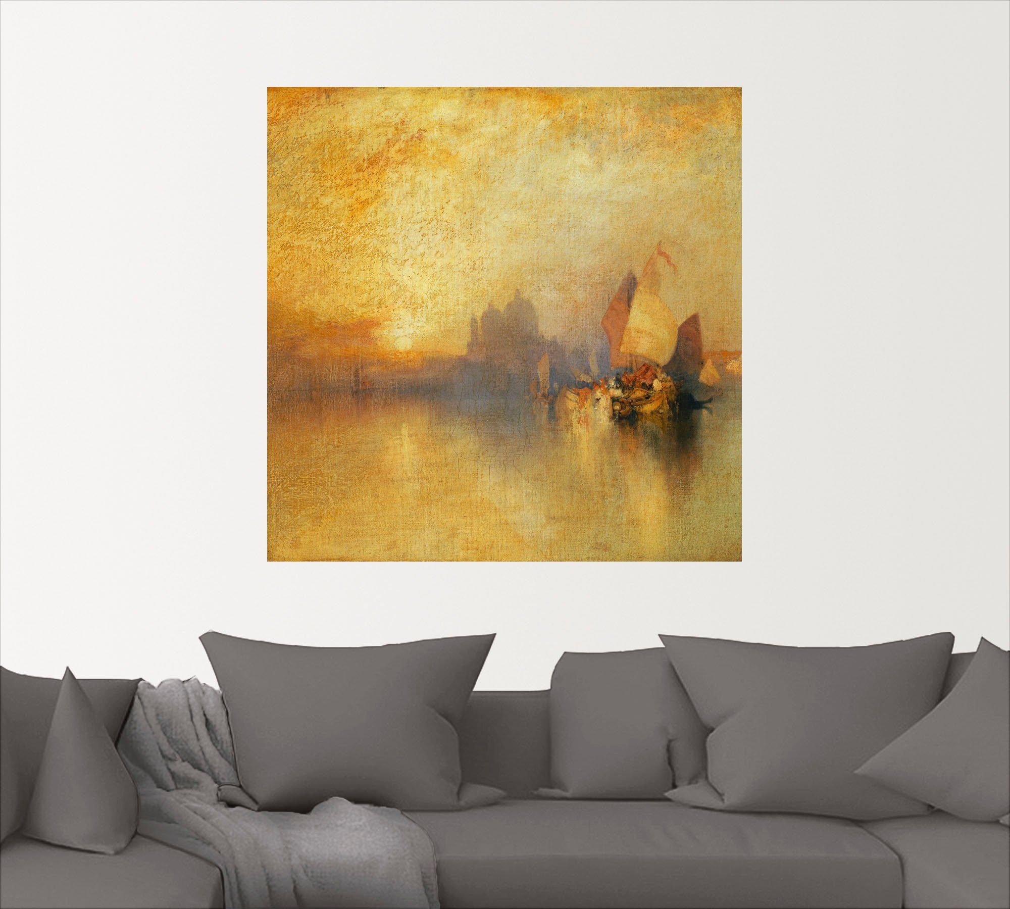 Artland Wandbild Venedig bei Sonnenuntergang., versch. & St), Alubild, Leinwandbild, Größen oder (1 -untergang als in Sonnenaufgang Wandaufkleber Poster