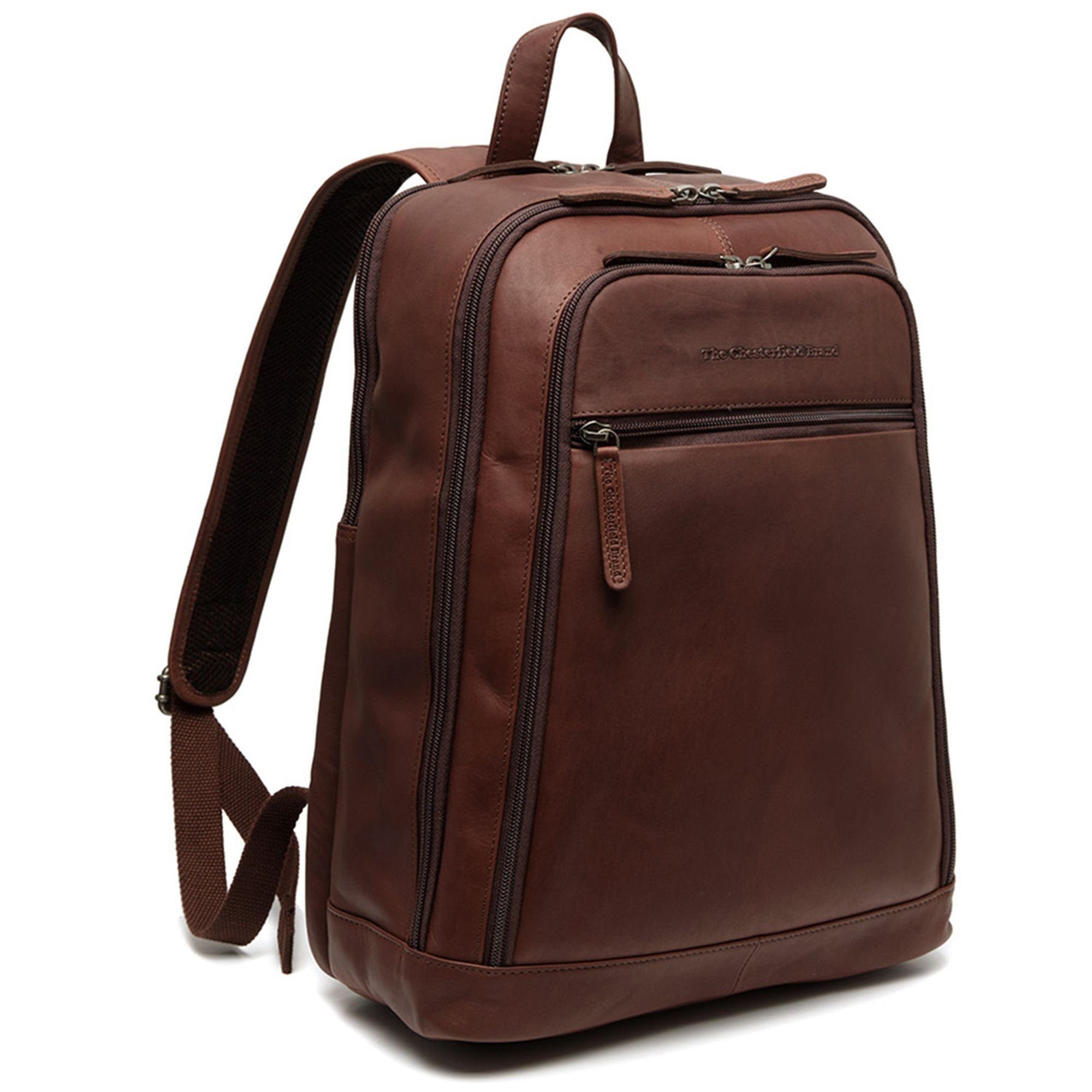 The Chesterfield Wax Up, Pull Laptoprucksack Leder Brand brown