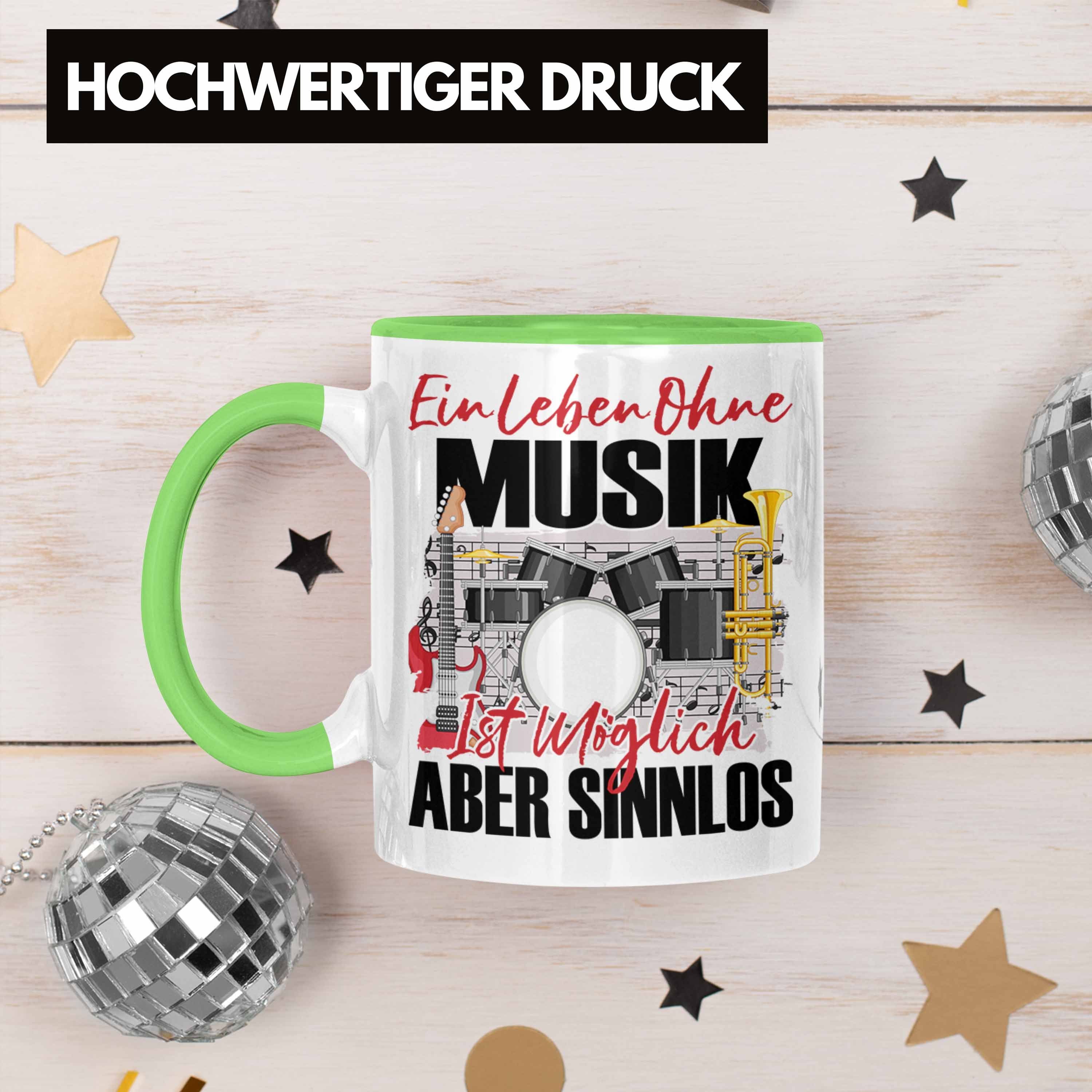 Musiker Tasse Trendation Ein Grün Band - Tasse Geschenk Geschenkidee Trendation Leben Spruch