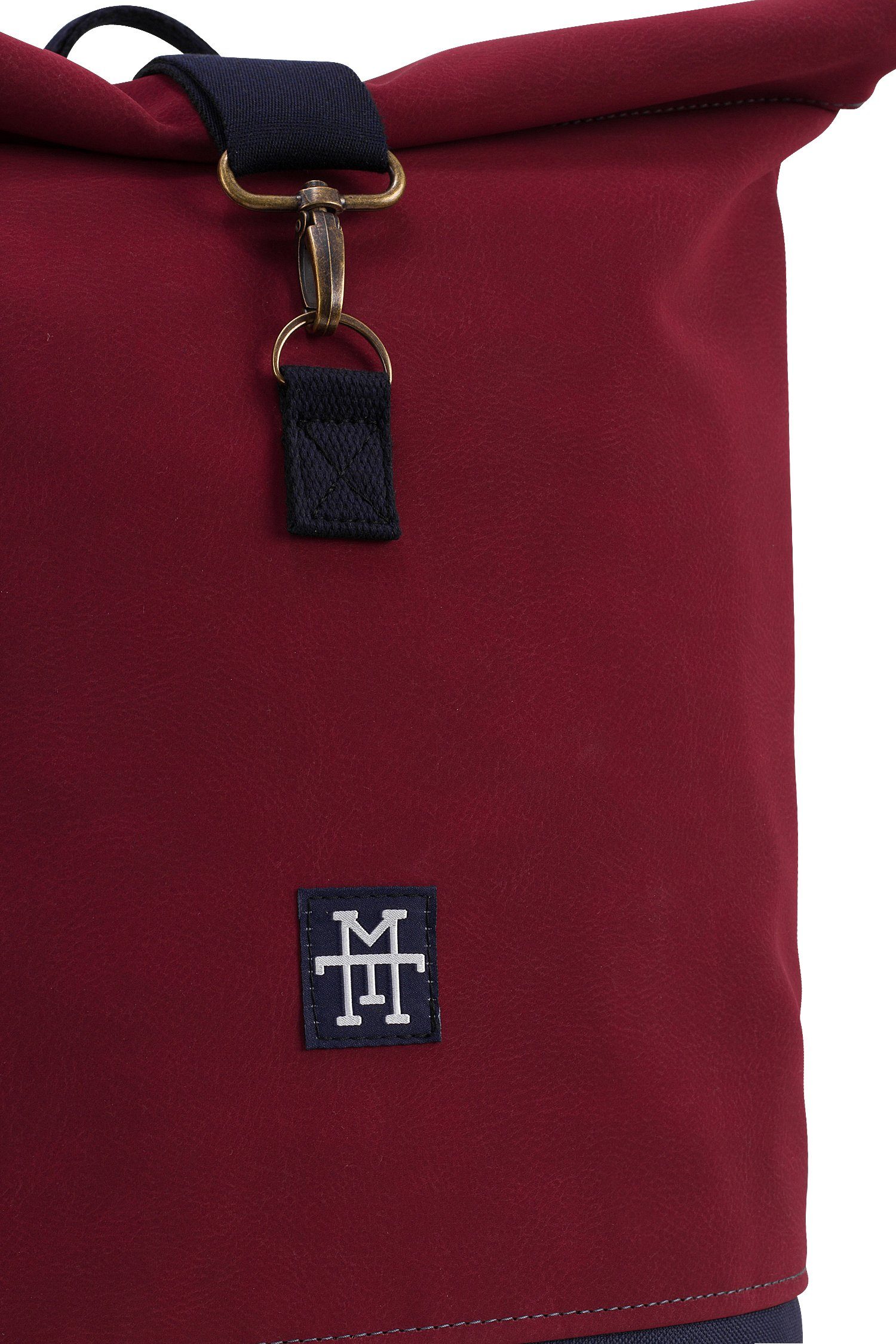 Manufaktur13 Tagesrucksack Gurte verstellbare Roll-Top Bordeaux mit wasserdicht/wasserabweisend, Mini Rollverschluss, Rucksack - Backpack