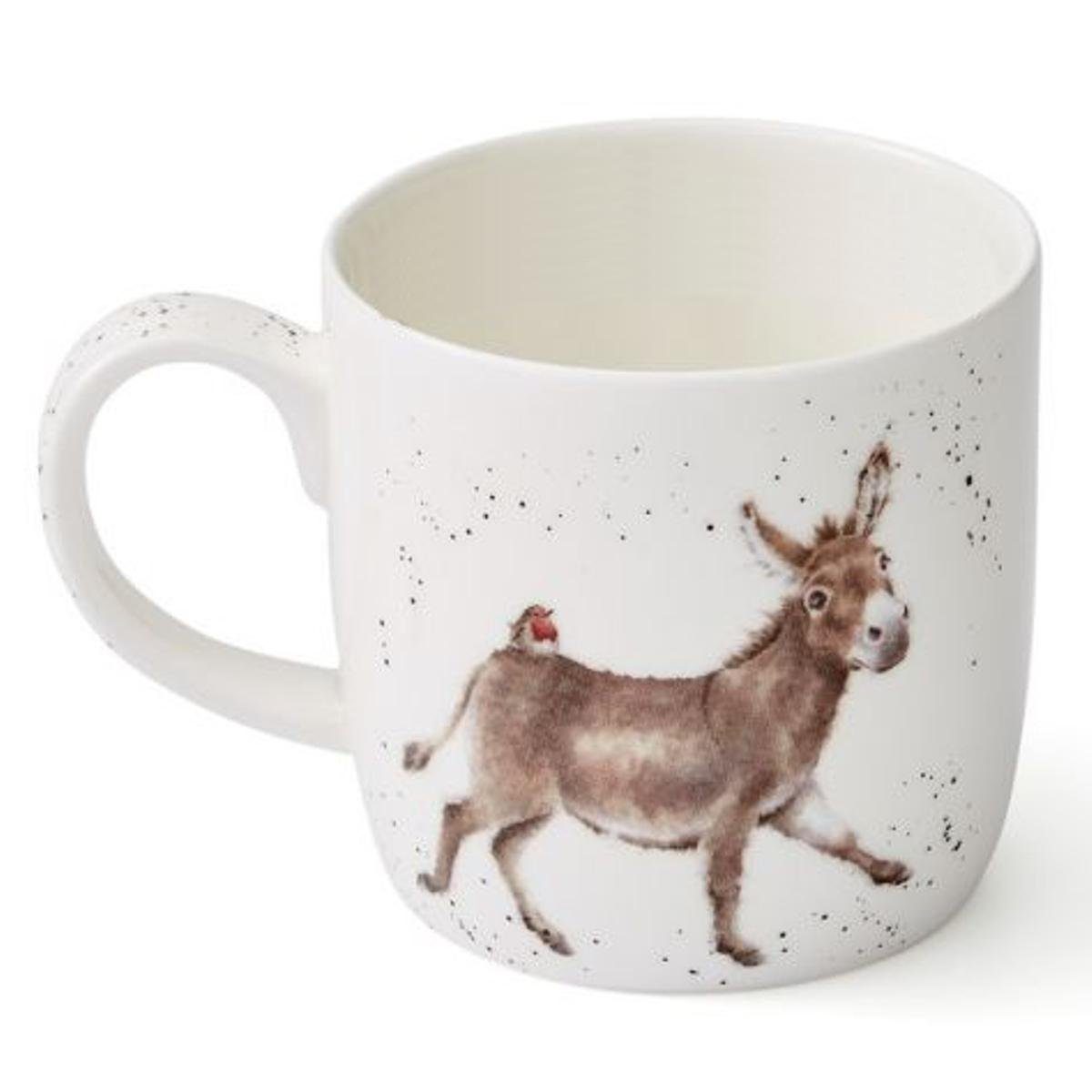 Wrendale Becher Wrendale Designs Porzellan-Becher Esel, ca. 310 ml, Porzellan