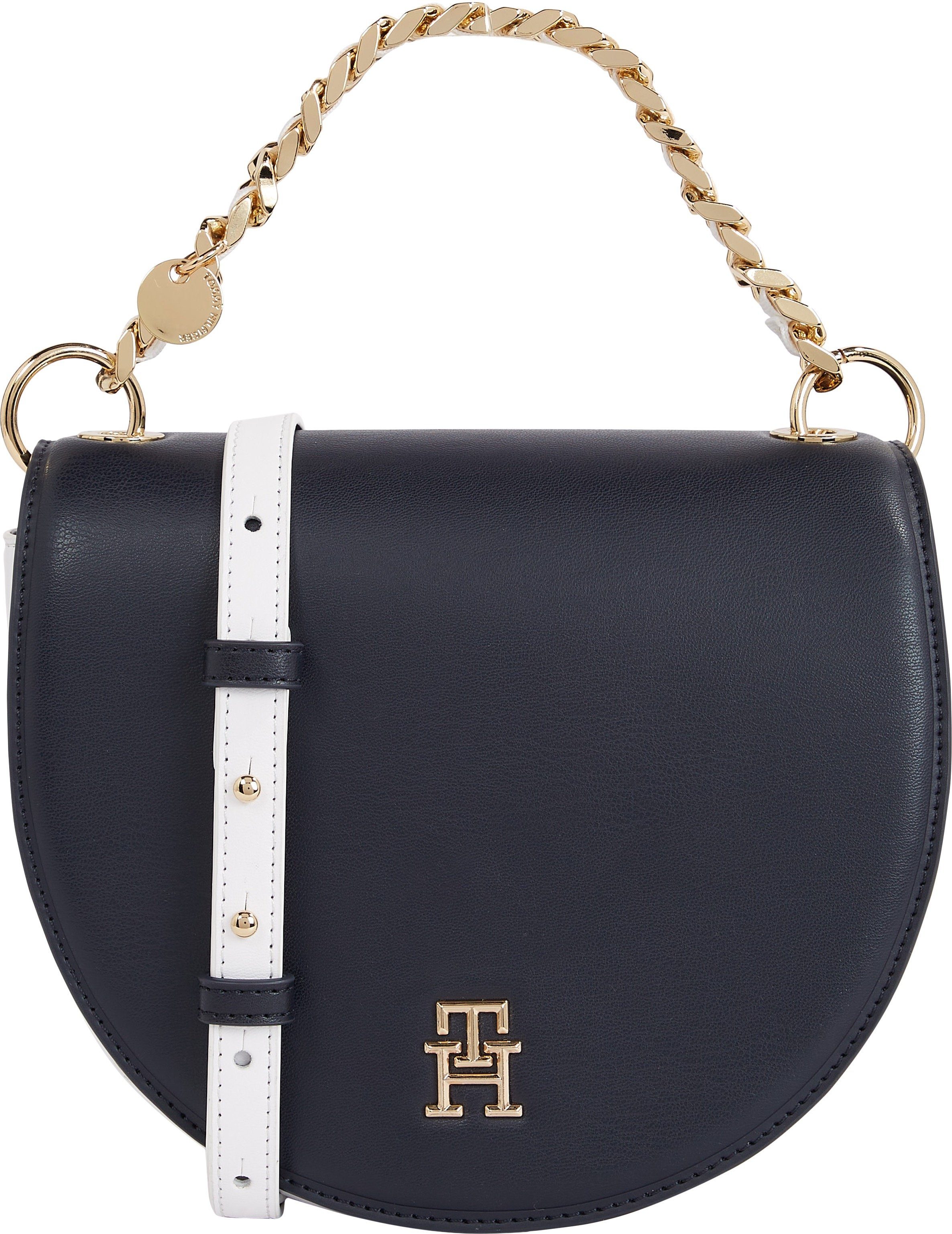 Tommy Hilfiger Umhängetasche TH CHIC SADDLE BAG CB, mit dekorativem Anhänger