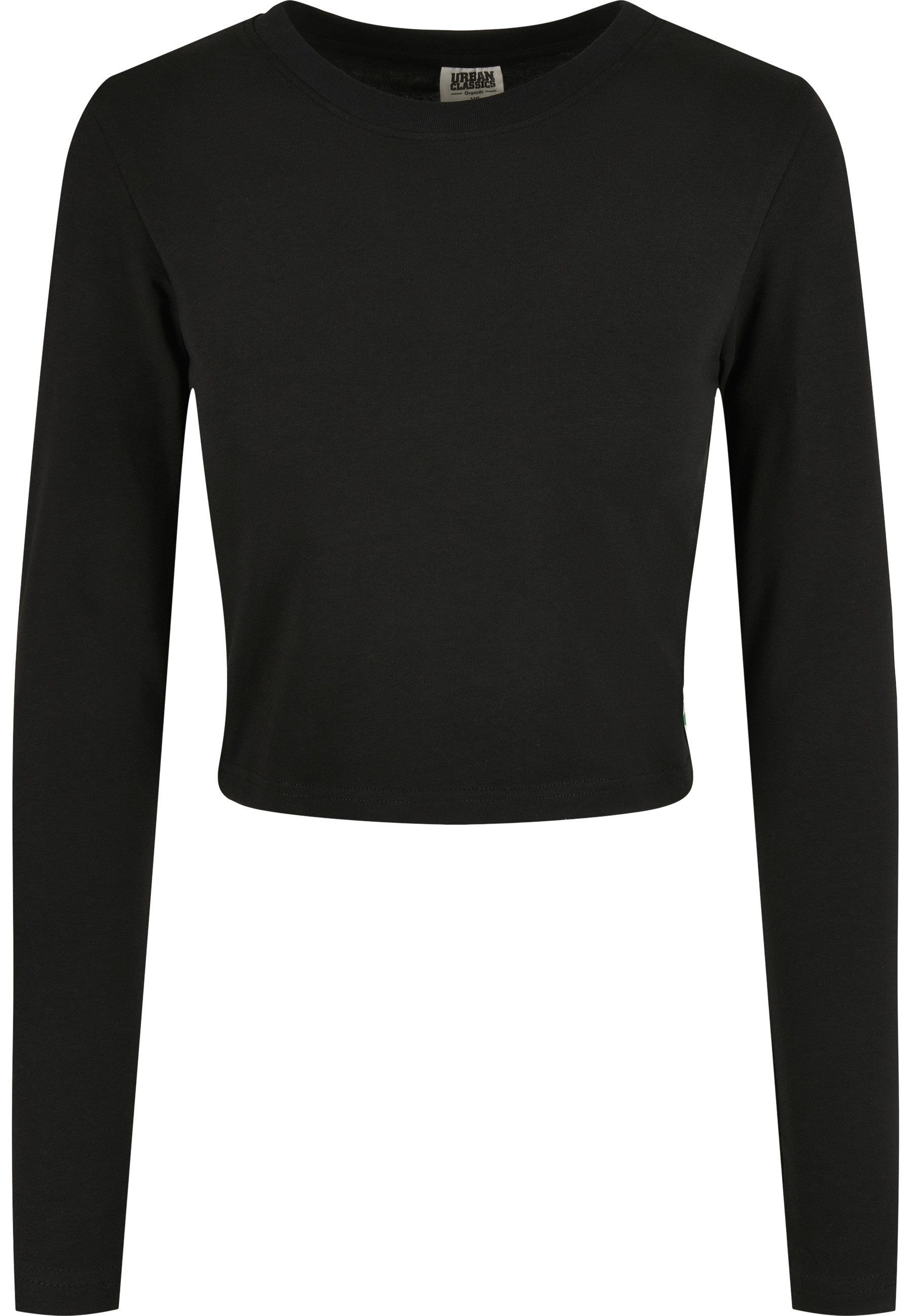 URBAN CLASSICS Langarmshirt Urban Classics Damen Ladies Organic Cropped Longsleeve (1-tlg)