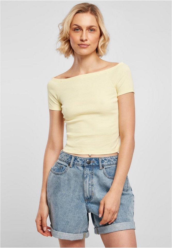 URBAN CLASSICS Kurzarmshirt Damen Ladies Off Shoulder Rib Tee (1-tlg), Mit  nahezu allen Kleidungsstücken kombinierbar