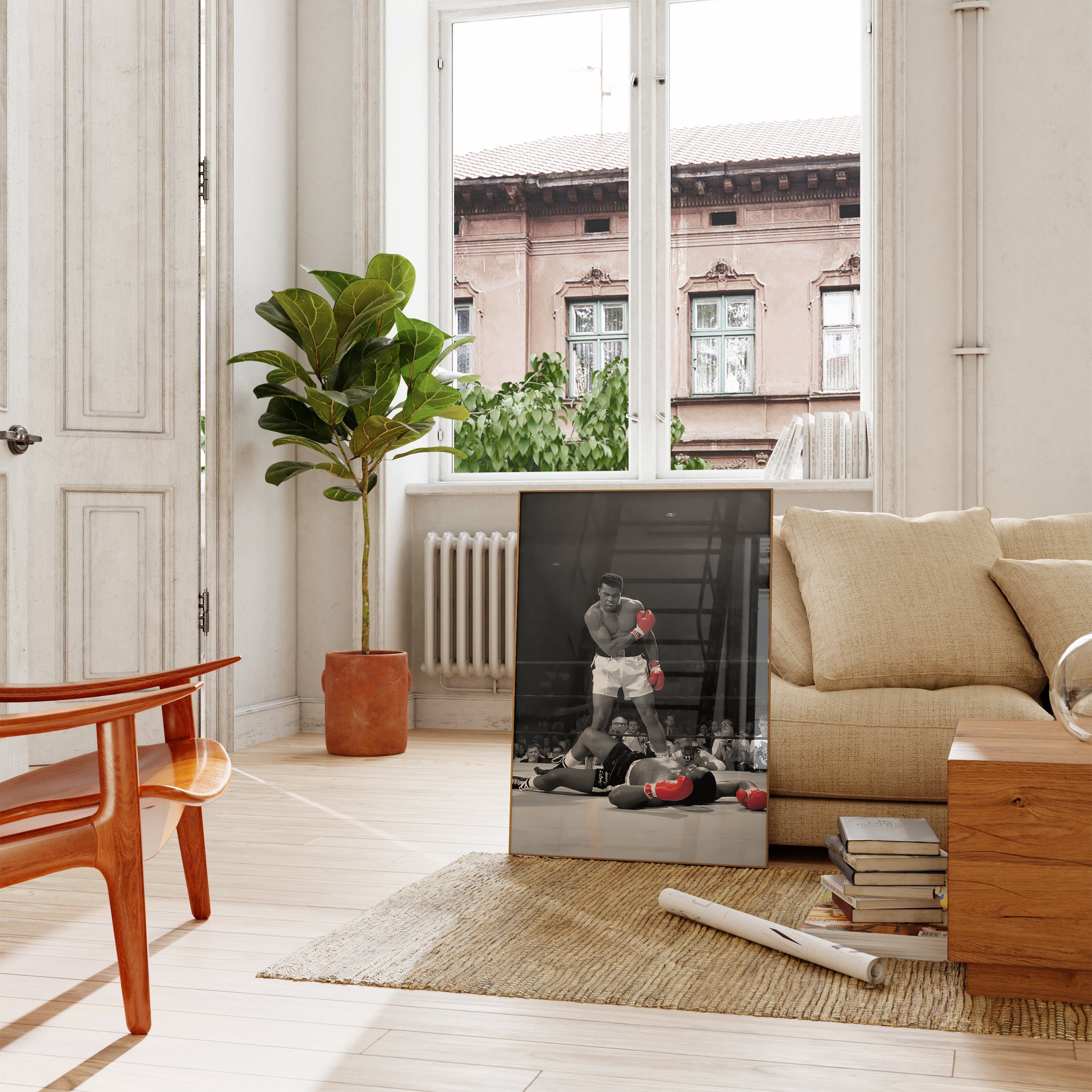 JUSTGOODMOOD Poster Premium ® Muhammad Ali · Boxer · ohne Rahmen