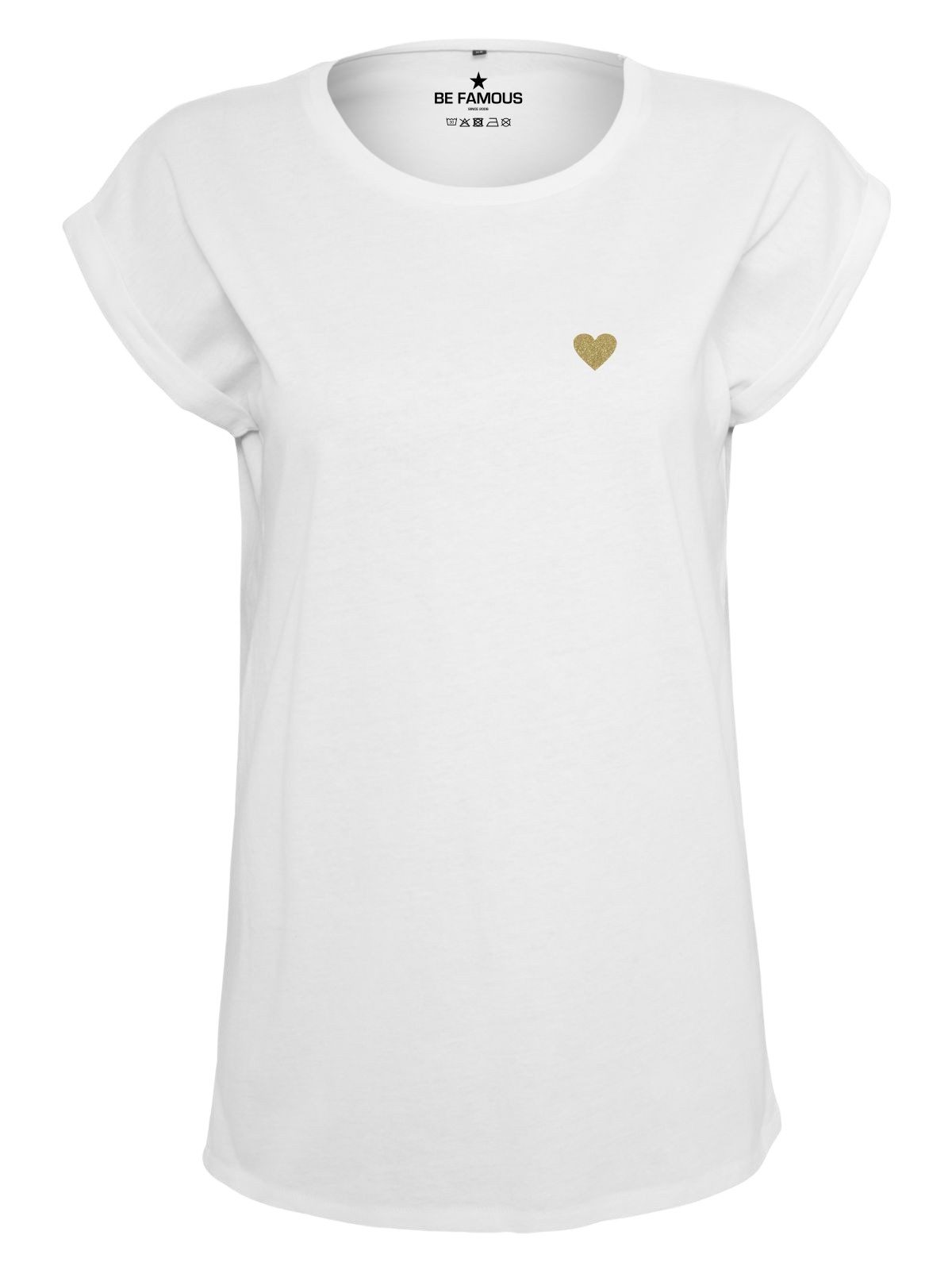 Be Famous Print-Shirt Classic Roll Up Heart (1-tlg., keine) günstig online kaufen