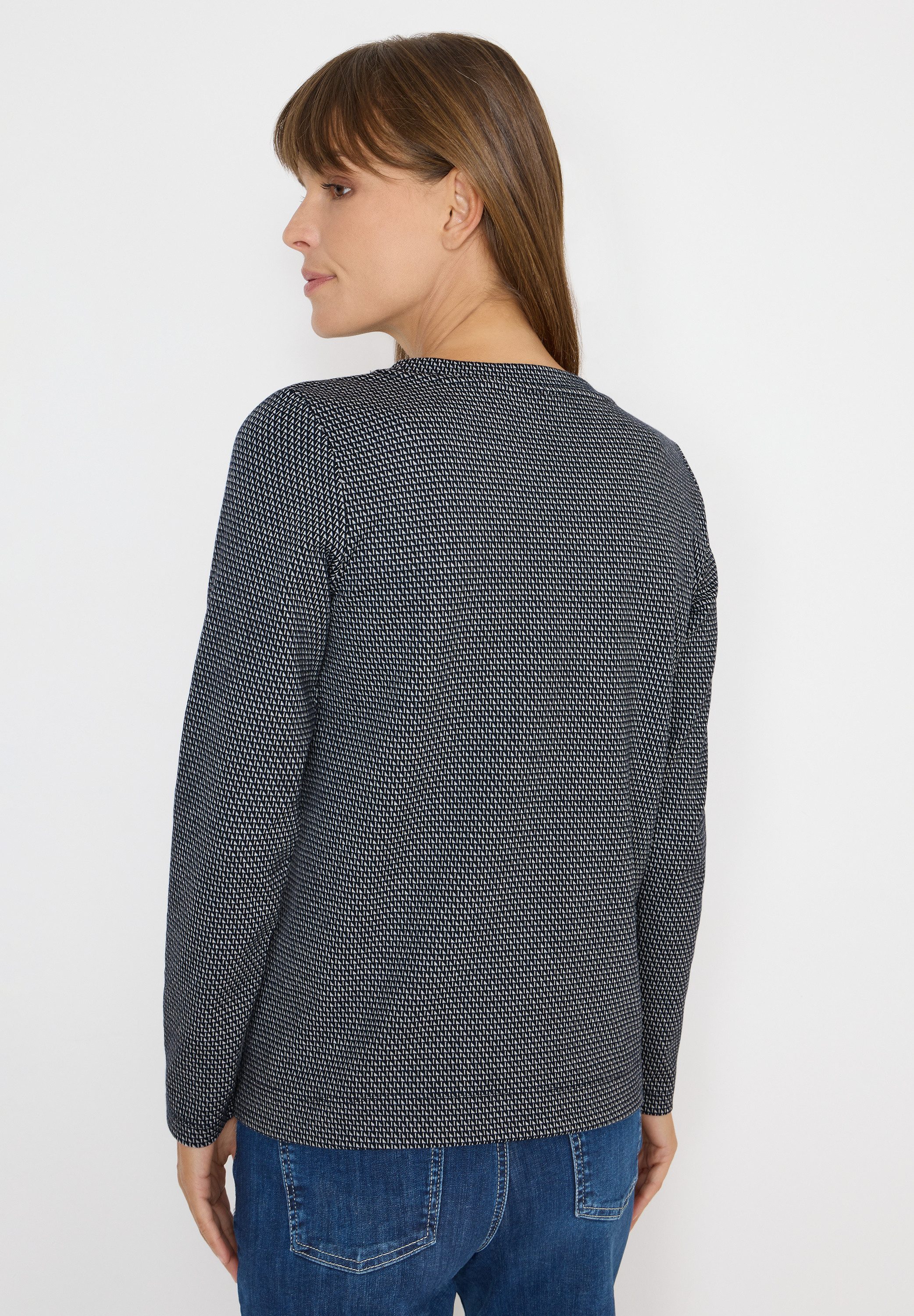 CECIL Langarmshirt Jacquard günstig online kaufen