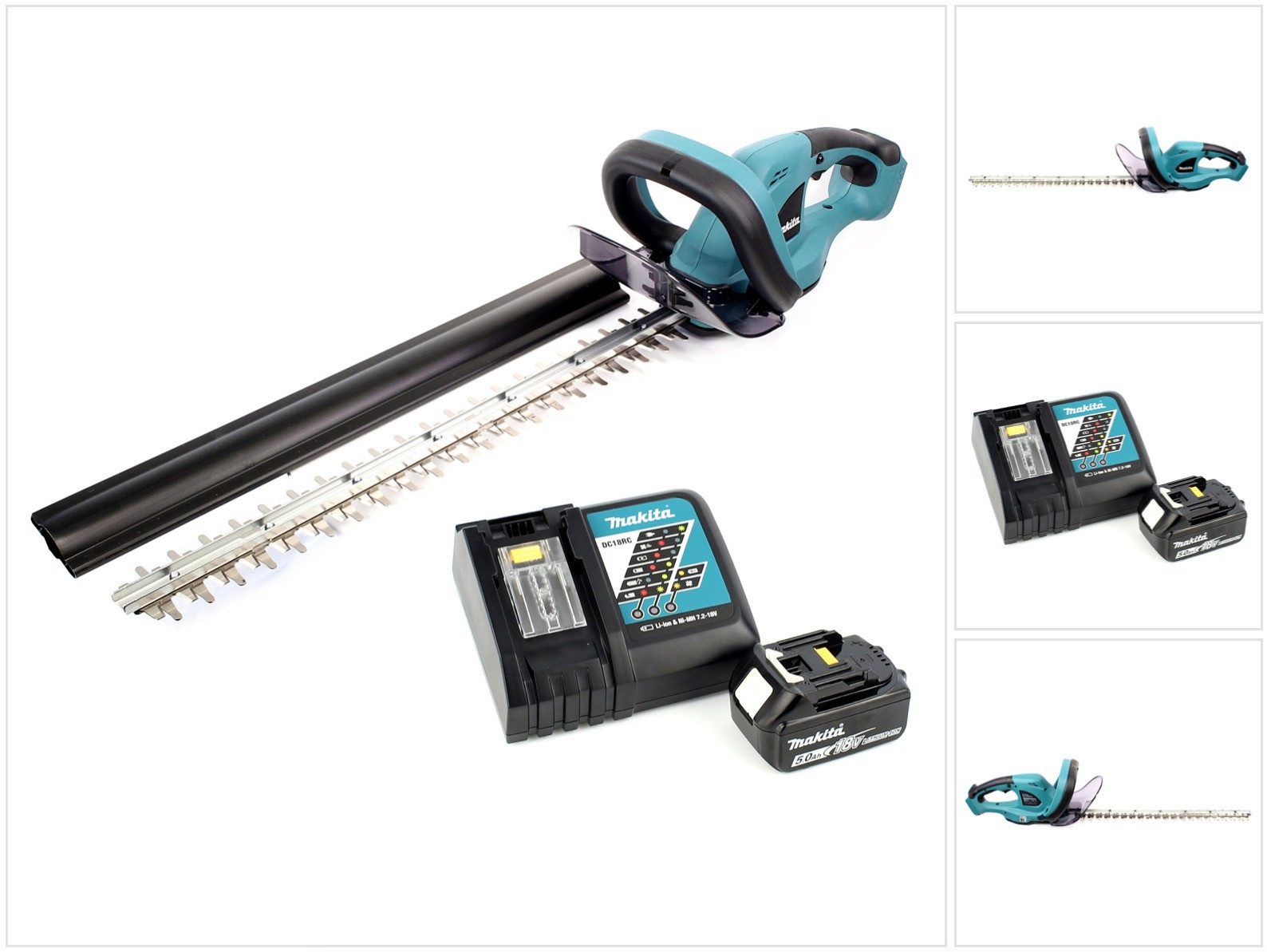 Makita Akku-Heckenschere DUH 523 Akku Heckenschere 18V 52cm mit 1x 5,0Ah Akku und Ladegerät