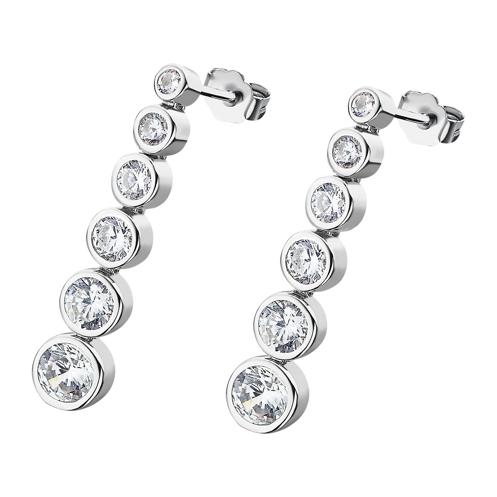 Lotus Paar Ohrhänger Essentials LP1915-4/1 925 Silber weiße Zirkonia 27 mm Damen