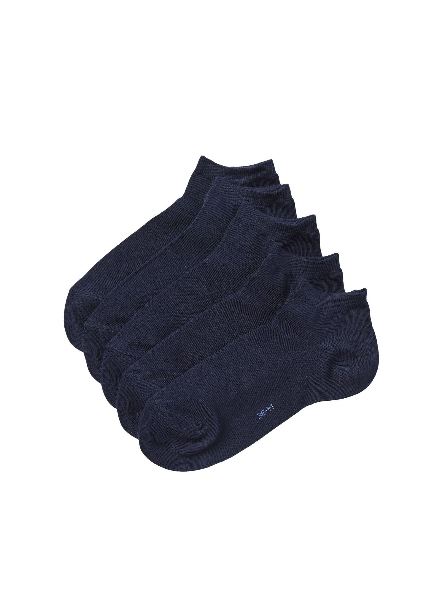 Esprit Baumwoll-Mix Socken MARINE 5er-Pack Sneakersocken aus