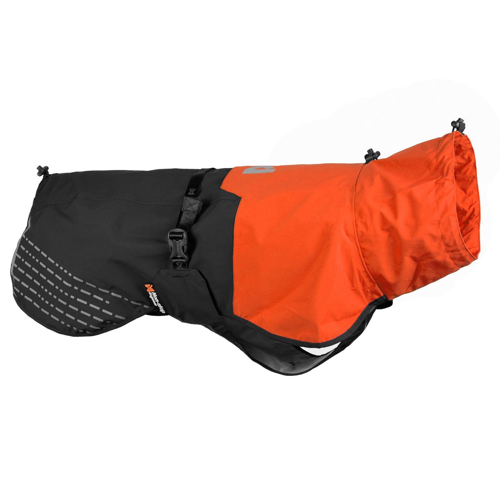 Non-stop dogwear Hundejacke FJORD RAINCOAT orange, Wind- und wasserdichter Regenmantel