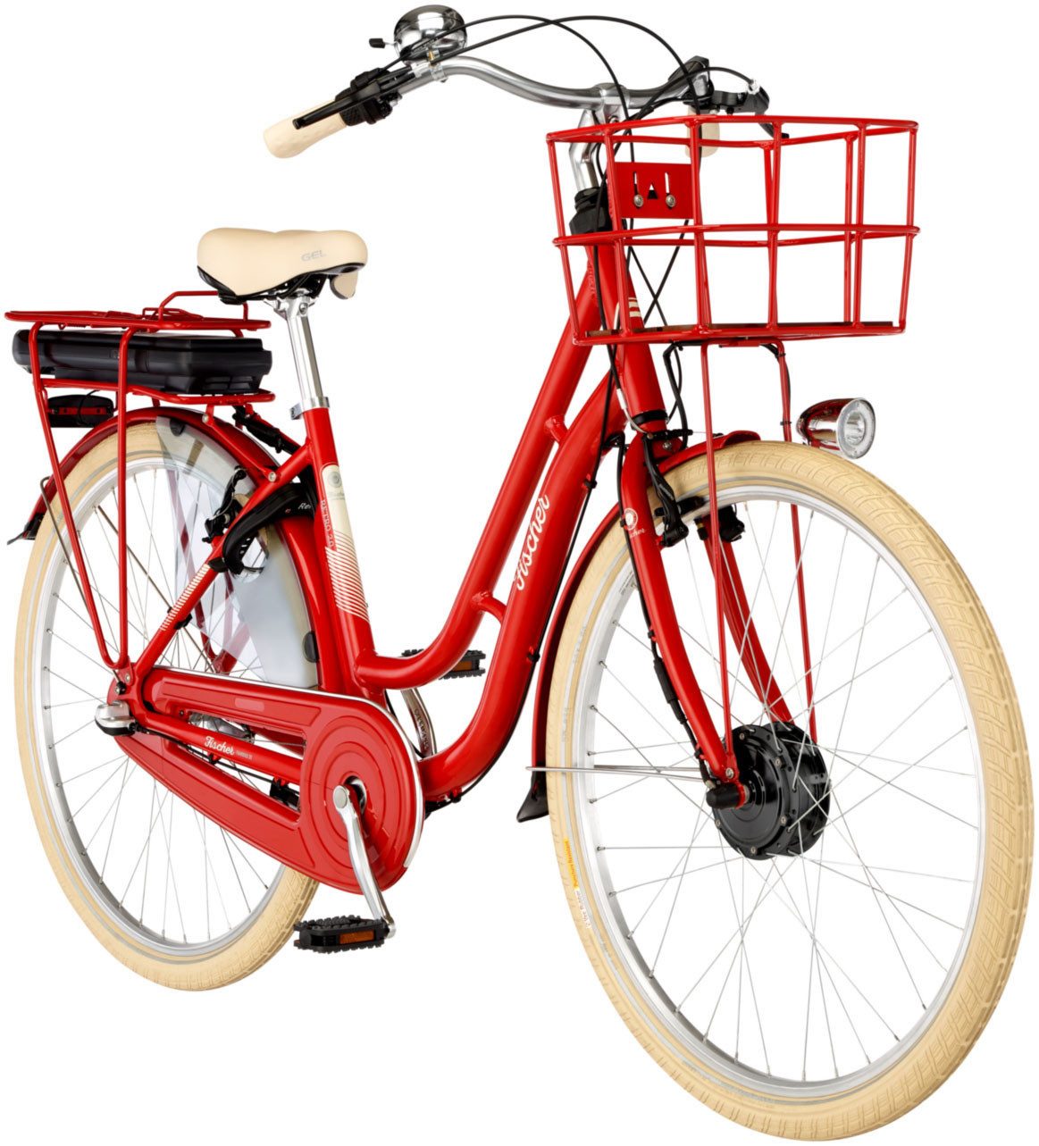 FISCHER Fahrrad E-Bike Cityrad CITA RETRO 2.0 418 48, 3 Gang Shimano Shimano 3-Gang Nexus Nabenschaltung Schaltwerk, Nabenschaltung, Frontmotor, 418 Wh, (mit Akku-Ladegerät, mit Werkzeug), Pedelec, Elektrofahrrad für Damen u. Herren