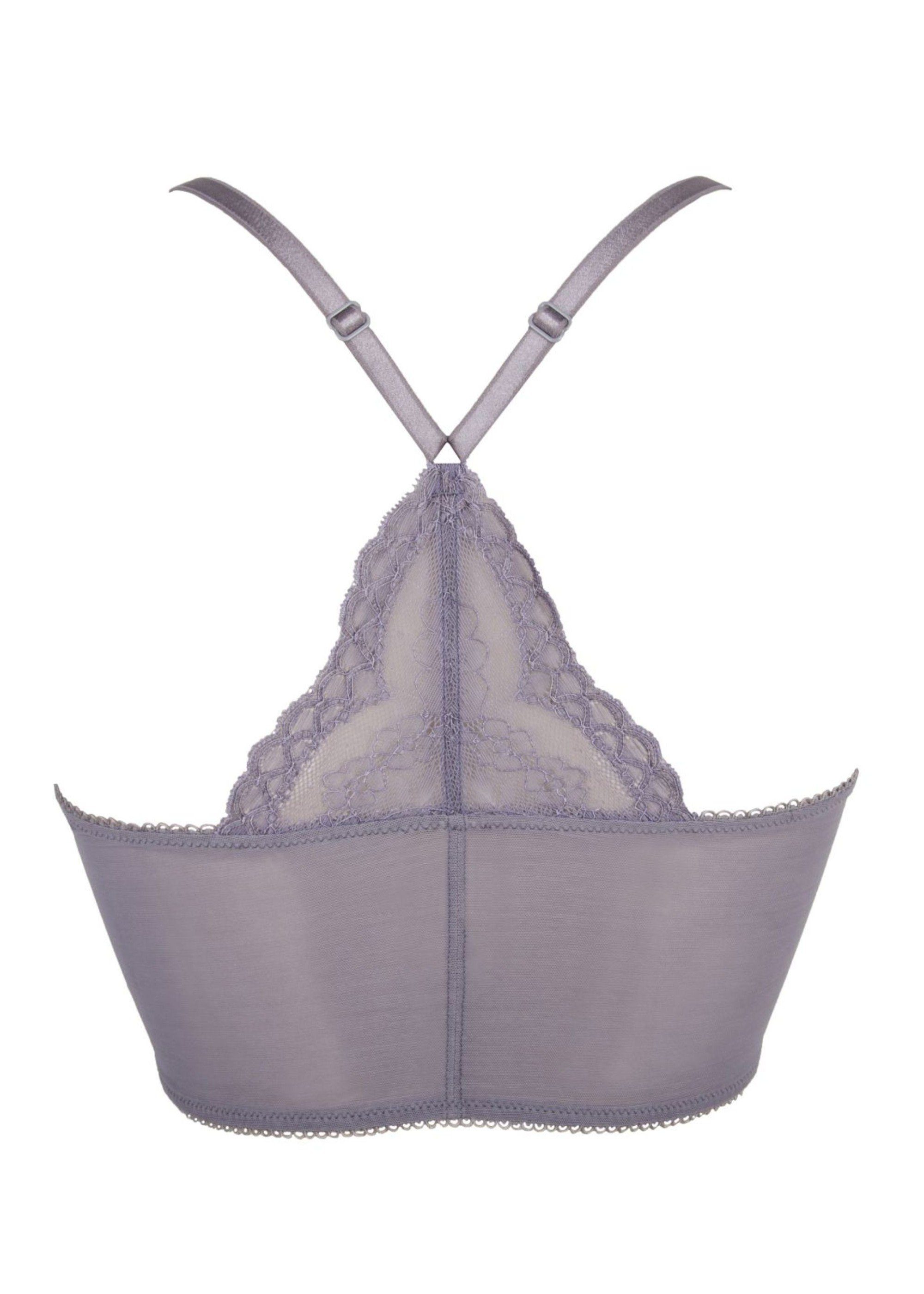 Gossard Longline-BH Lace Longline V-Bügel BH mit Frontverschluss Platin (Longline BH, 1-tlg., Spitze/Netz) verführerisch sexy – Bild 2 von 5