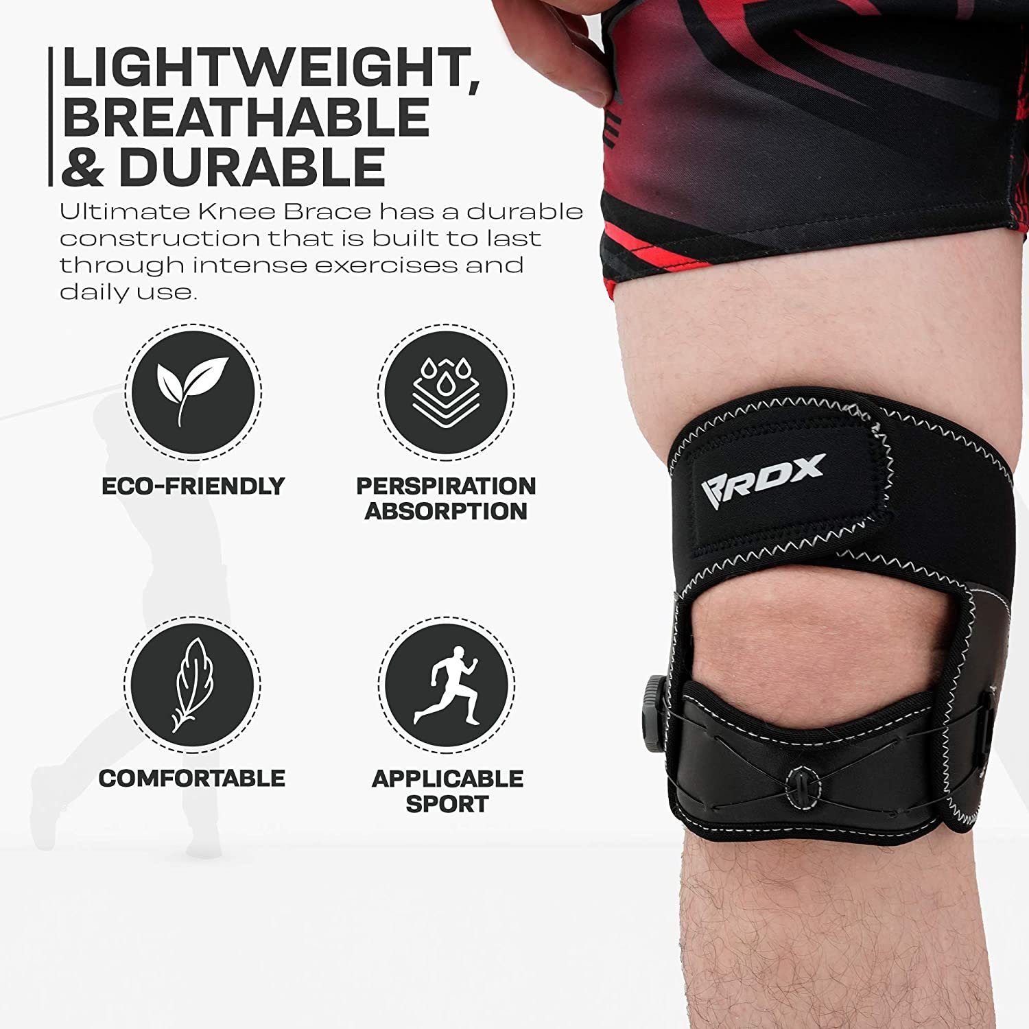 RDX Sports Knieschutz RDX Knee Brace Compression Knee Pads FDA Certified Open Knee Support
