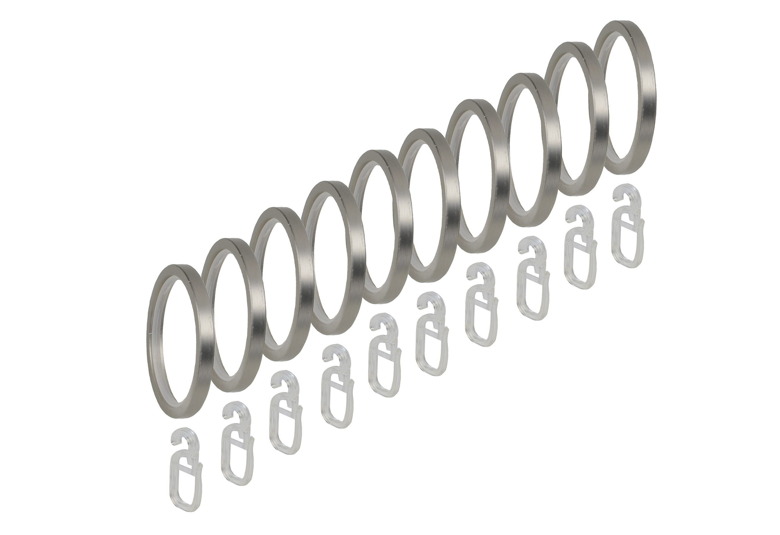 Liedeco Gardinenring Faltenlegehaken Inox, Gardinen, (10-St) günstig online kaufen