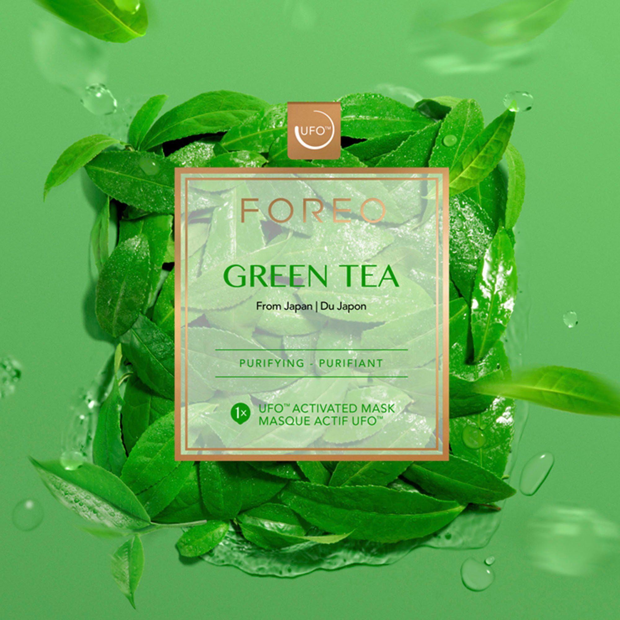 FOREO Tuchmaske Green Tea, 6 kompatibel x UFO mit & g, UFO mini 6