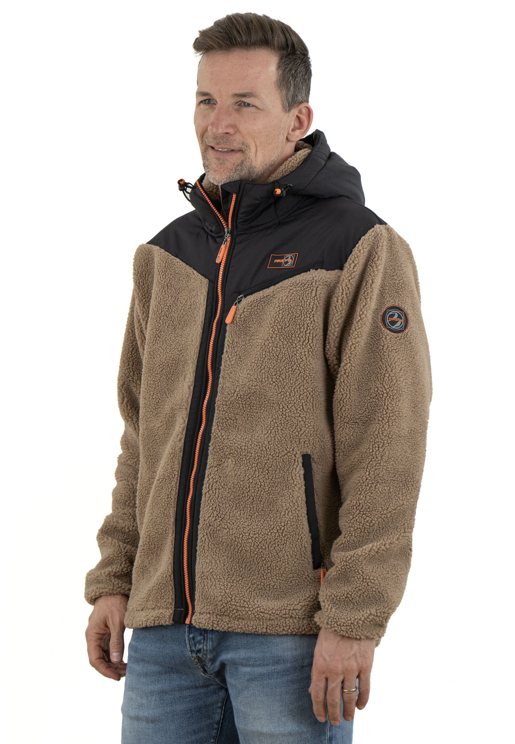 FirstB Fleecejacke camel Herren