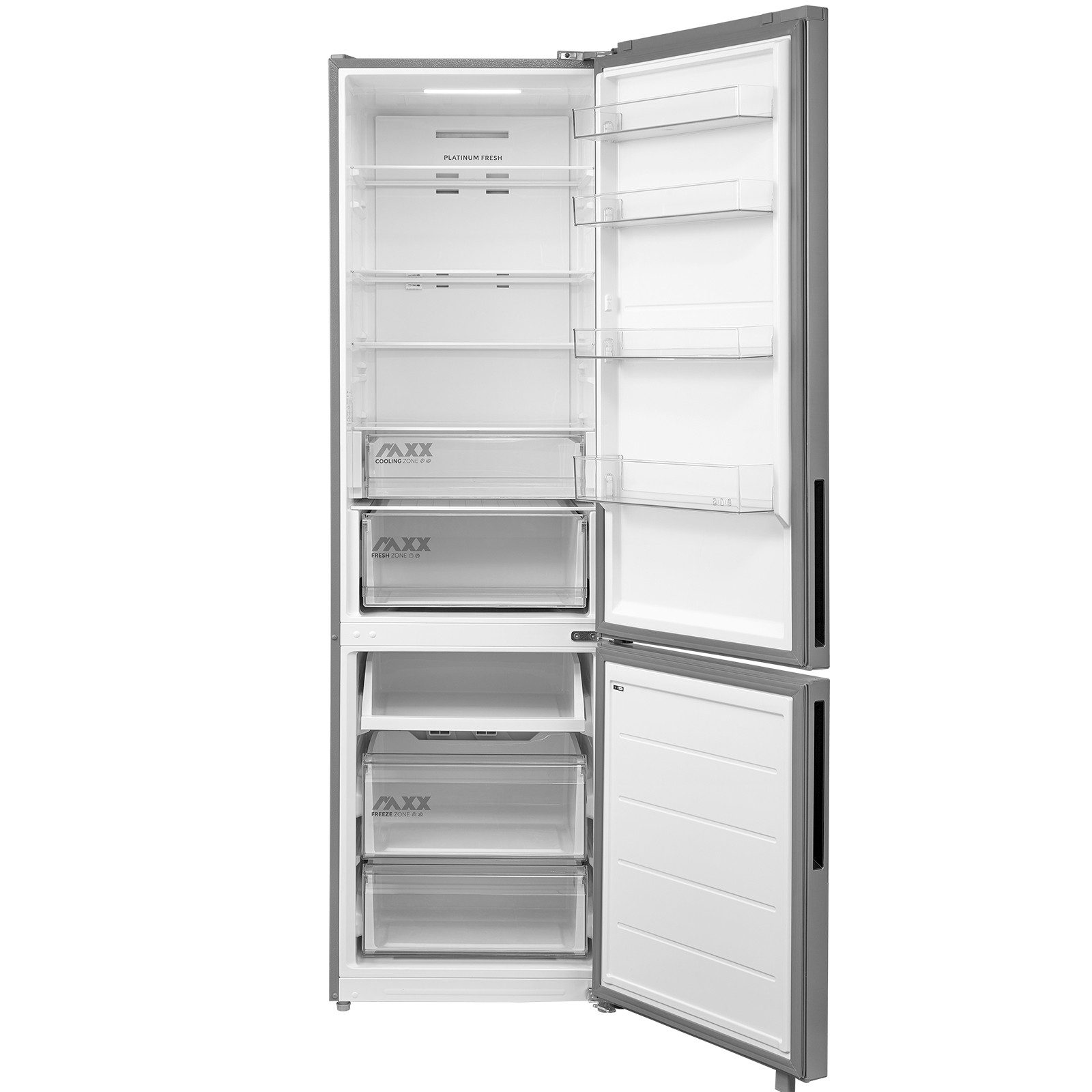 Midea Kühl-/Gefrierkombination SPACE MASTER MDRB600MME46, 201 cm hoch, 59,5 cm breit, Mehr Platz für Frische – mit extra viel Stauraum und NoFrost
