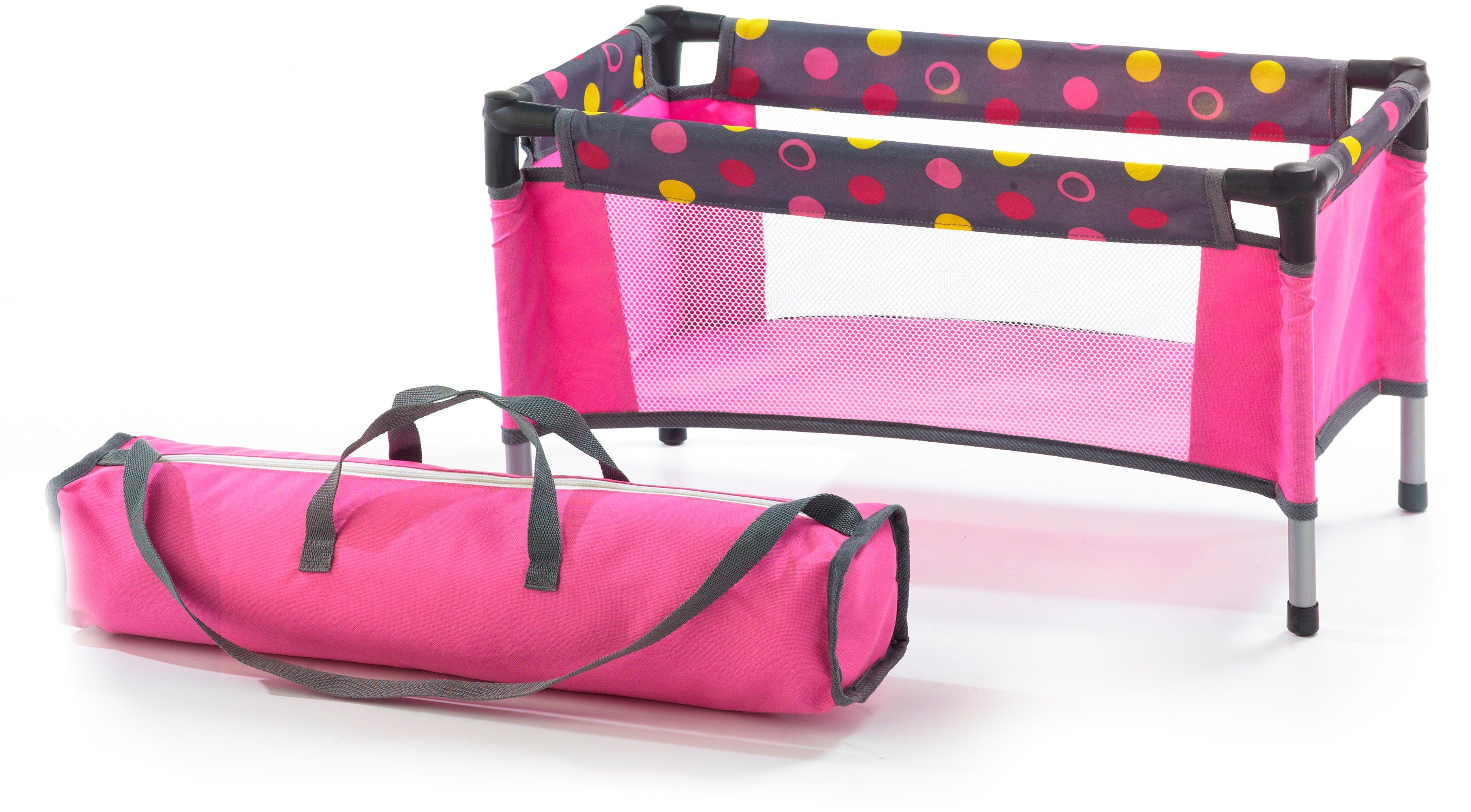 CHIC2000 Puppenbett Puppen-Reisebett, Funny Pink, mit Tragetasche