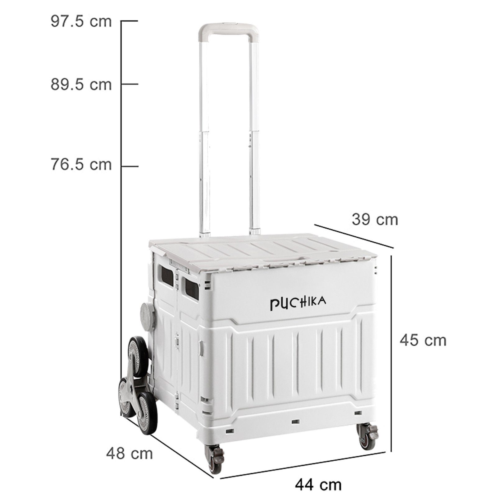 PUCHIKA Einkaufstrolley, Klappbarer Einkaufswagen, Flachziehenbar günstig online kaufen