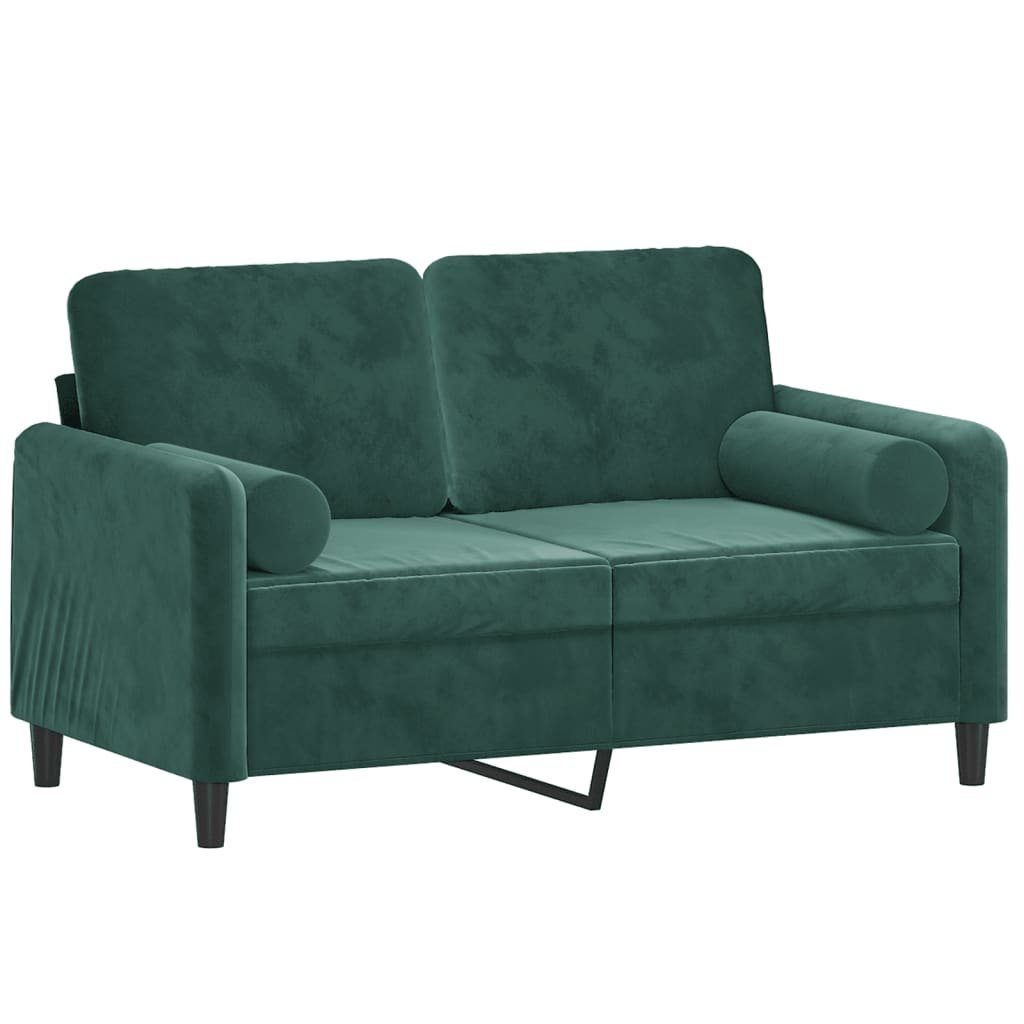 vidaXL Sofa 2-Sitzer-Sofa mit Zierkissen Dunkelgrün günstig online kaufen