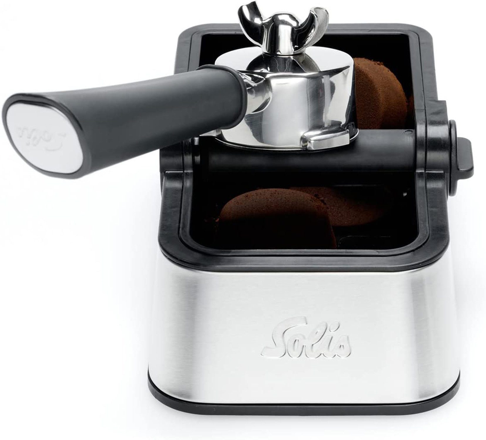 SOLIS OF SWITZERLAND Ausklopfbehälter für Kaffeesatz, Knock Box, Abklopfbehälter für Siebträger
