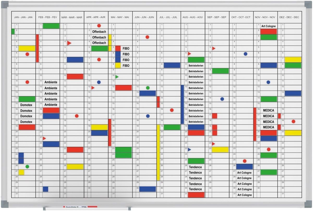 MAUL Wandtafel Jahresplaner Maulstandard 60x90cm