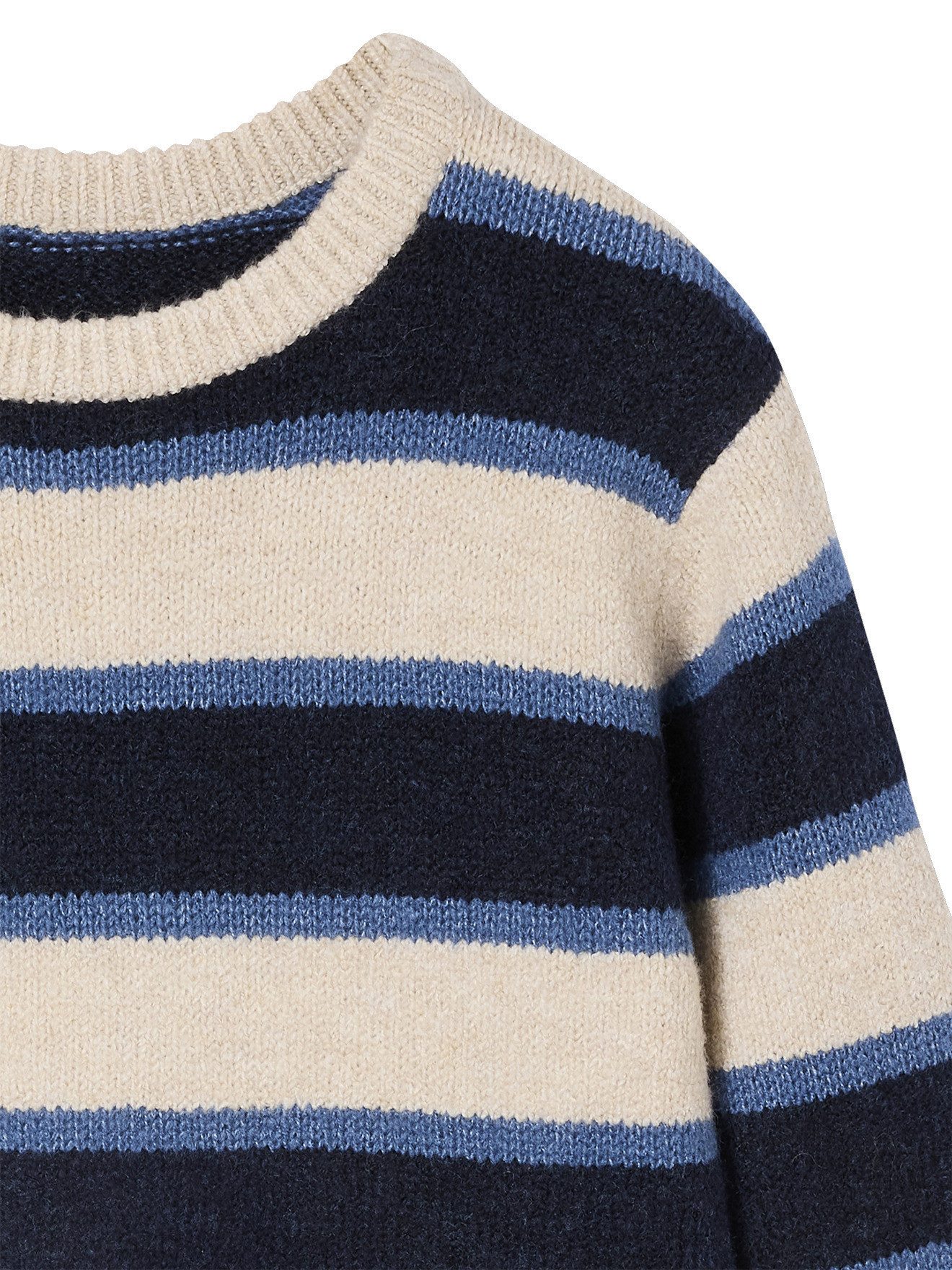 vertbaudet Pullunder Flauschiger Pullover mit Streifen für Jungen