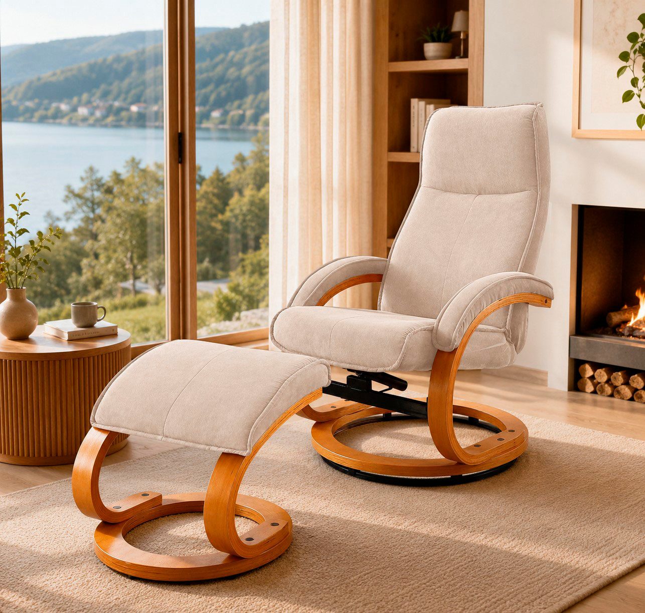 OTTO home Relaxsessel mit Hocker PARIS - OTTO. Verlässliche Qualität. (Set, 2-St., bestehend aus Sessel und Hocker), Relaxfunktion, Dreh- und Kippfunktion, Unser Dauertiefpreis