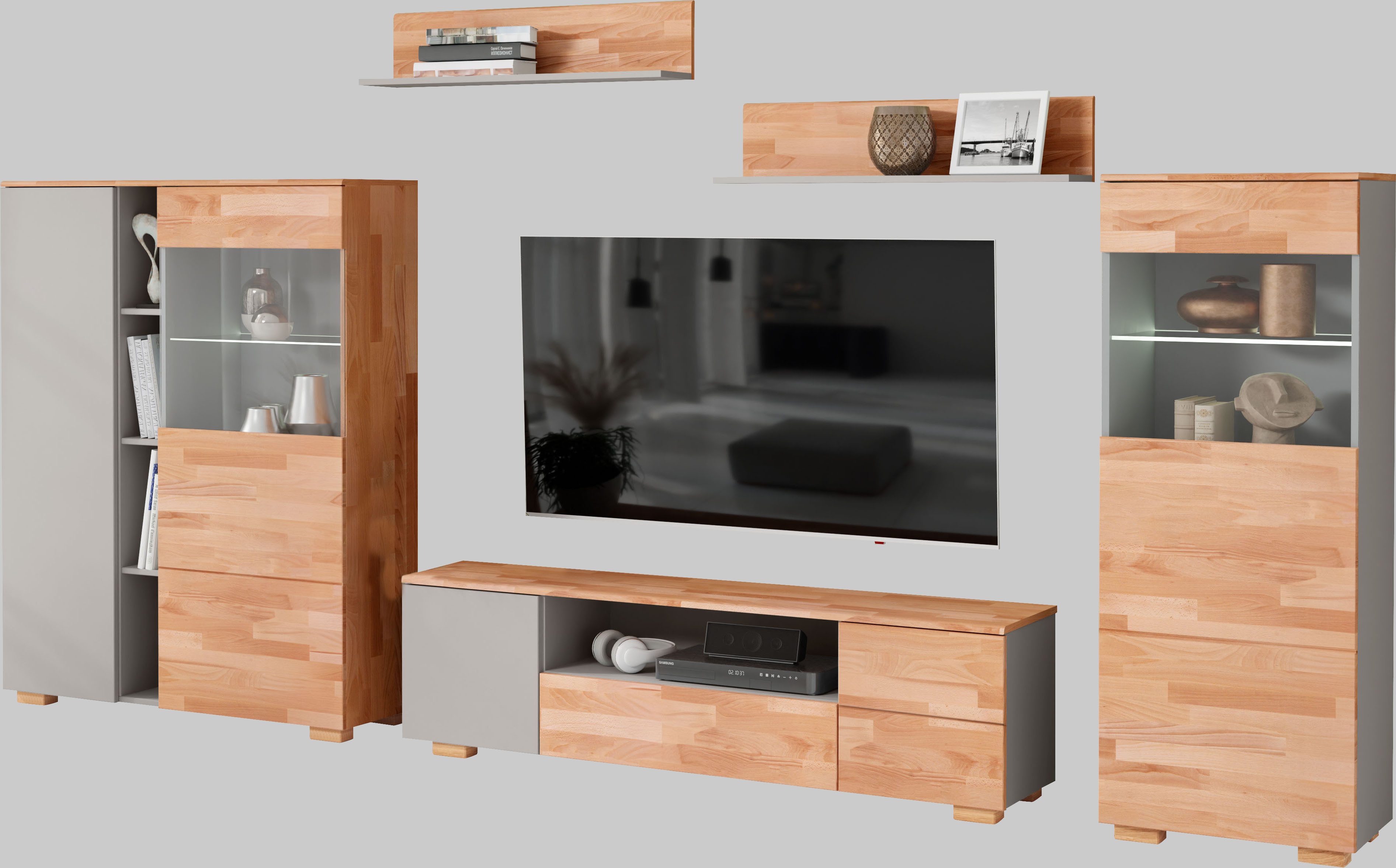 Home affaire Wohnwand, (5-St), schöne moderne Optik