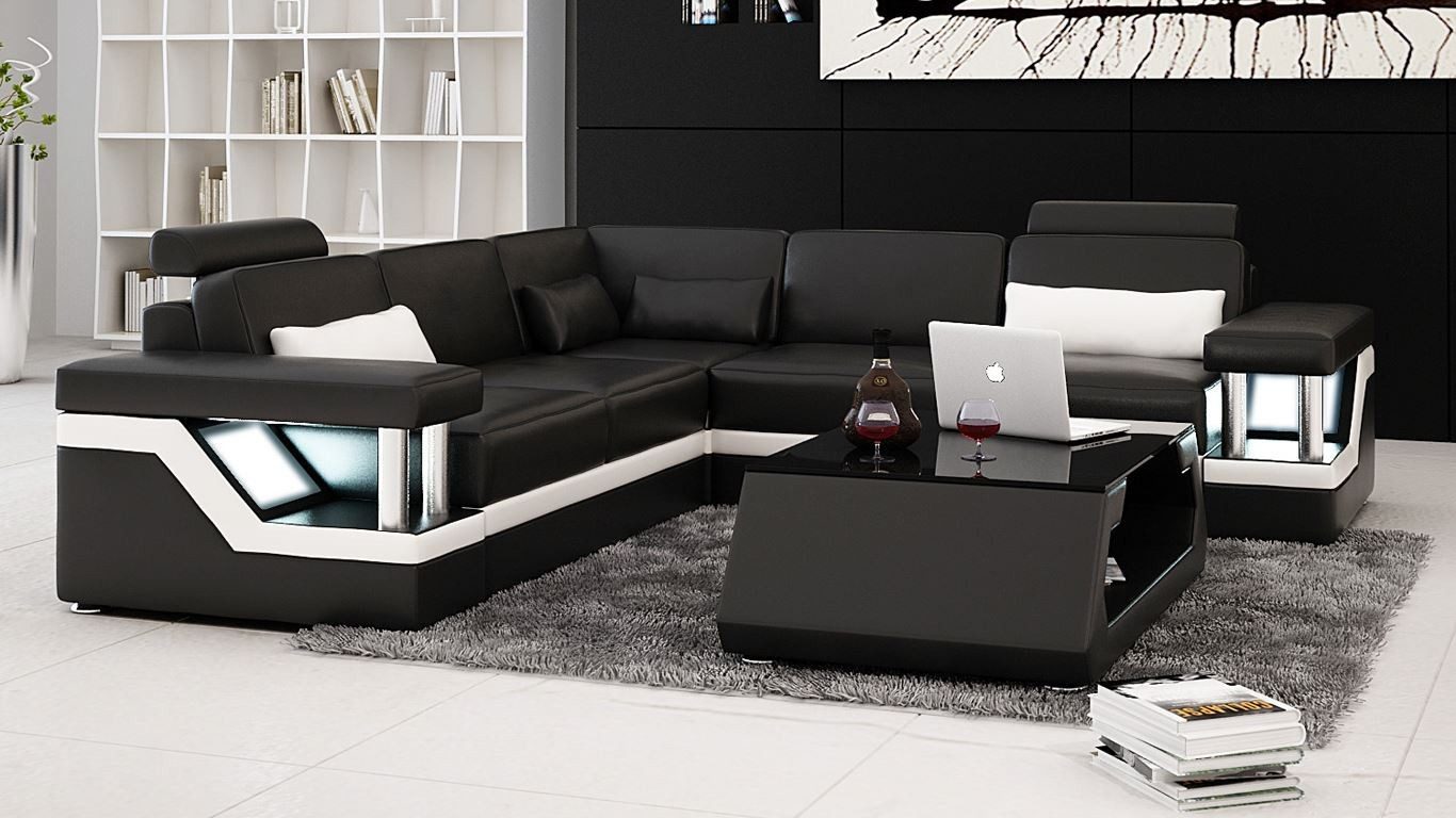 Xlmoebel Ecksofa Rote Ledercouch in modernem Design mit L-Form - Ecksofa Wohnlandschaft, Hergestellt in Europa