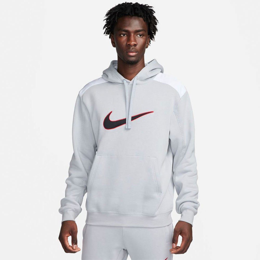 Nike NSW Sportswear GREY/WHITE M SP HOODIE Kapuzensweatshirt FLC WOLF BB