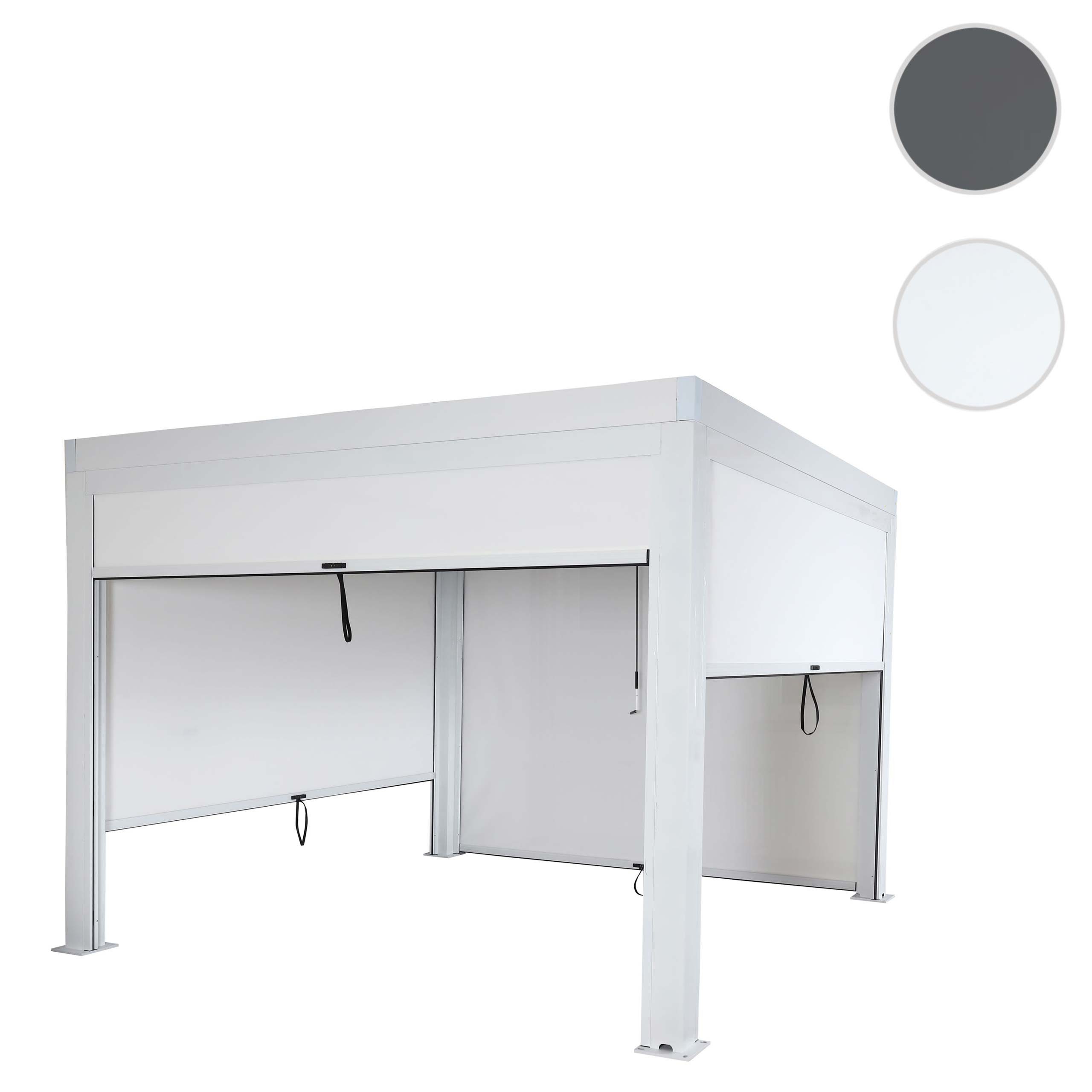 MCW Pergola MCW-L46-mS, BxTxH: 300x300x220 cm, Dach mit drehbaren Lamellen, Sturmfest bis 100km/h - Windstärke 10