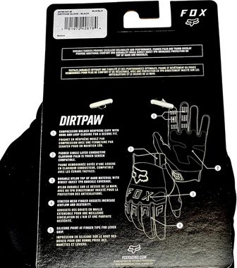 Fox Racing Fahrradhandschuhe Fox Dirtpaw Glove Handschuhe schwarz/Logo schwarz S