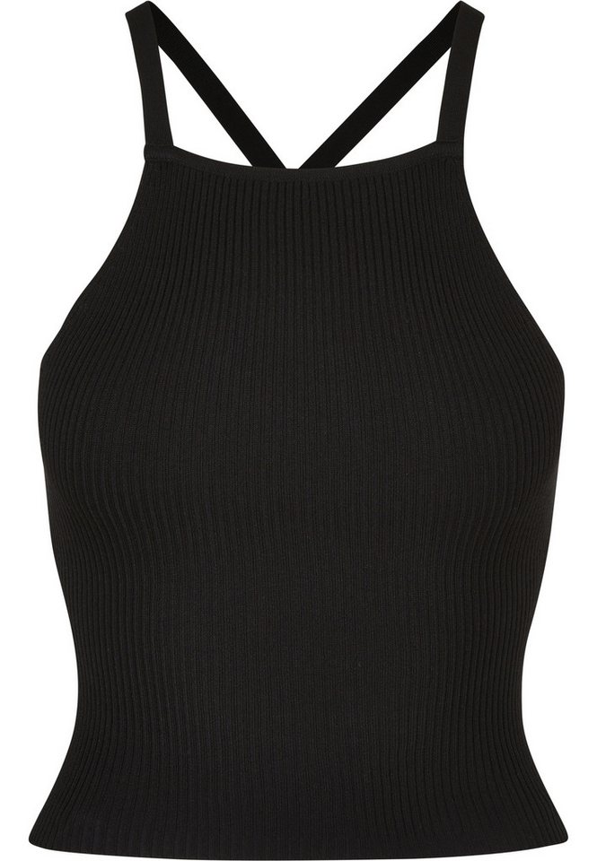 URBAN CLASSICS Yoga & Relax Shirt Urban Classics Damen Ladies Rib Knit Crossed Back Top (1-tlg)