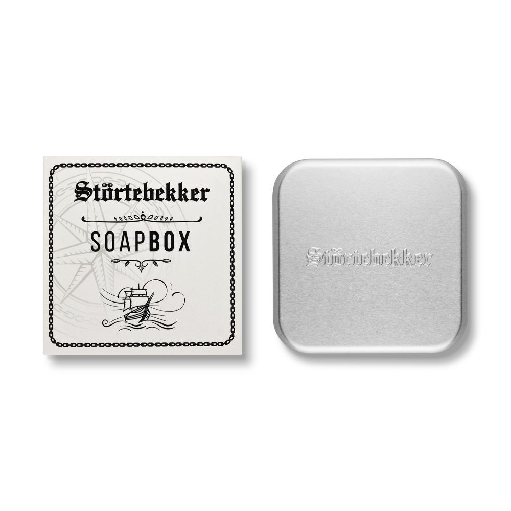 Störtebekker Seifenschale - Seifendose mit Abtropfgitter für Rasierseife und Festes Shampoo, hochwertiges Aluminium