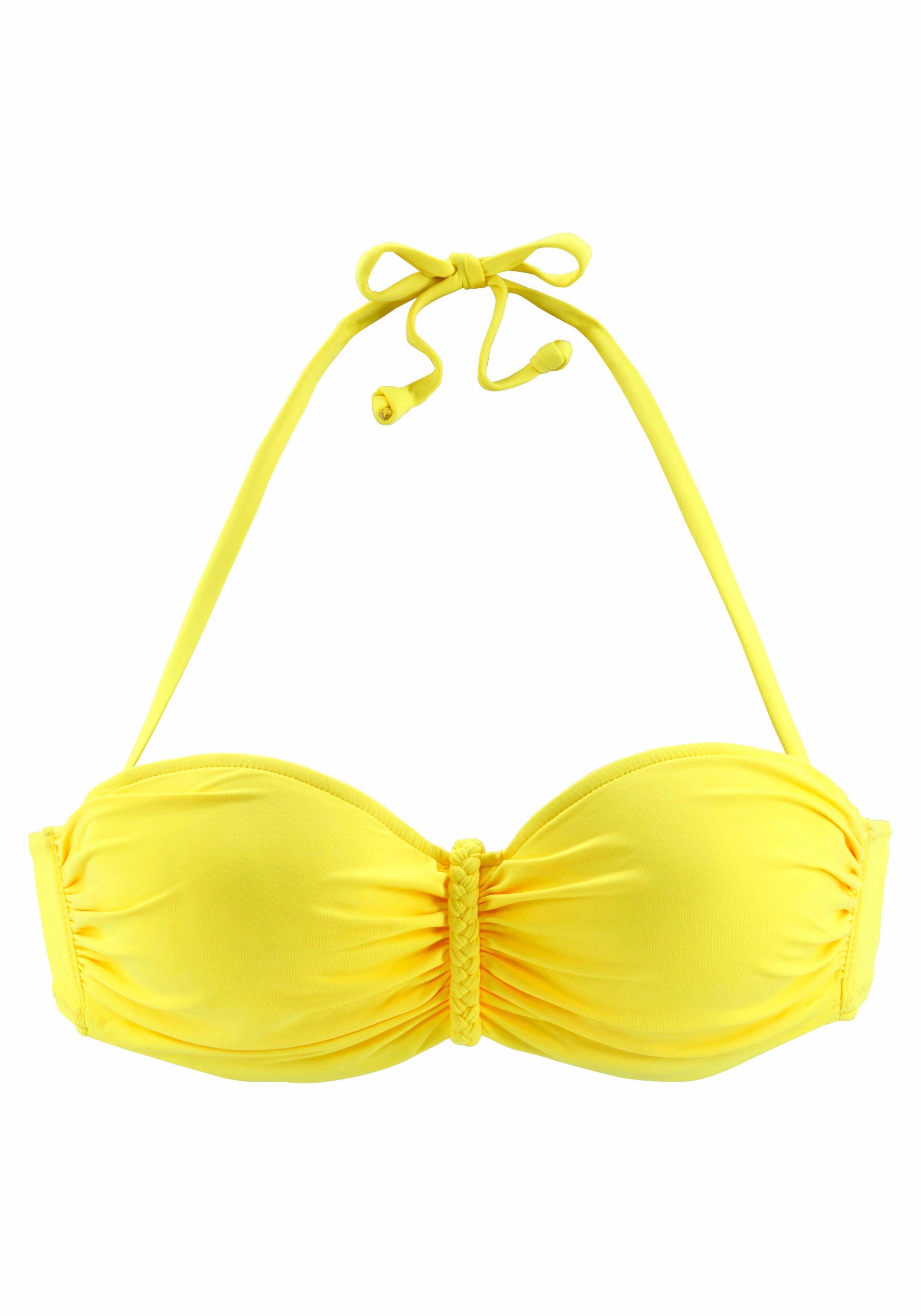 Buffalo Bügel-Bandeau-Bikini-Top Happy, mit geflochtenem Detail günstig online kaufen