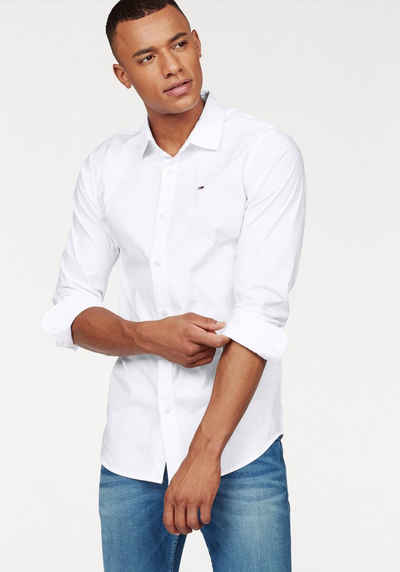 Tommy Jeans Langarmhemd Sabim Stretch Hemd Shirt Stretch Hemd, Premium, Slim Fit, mit Elasthan