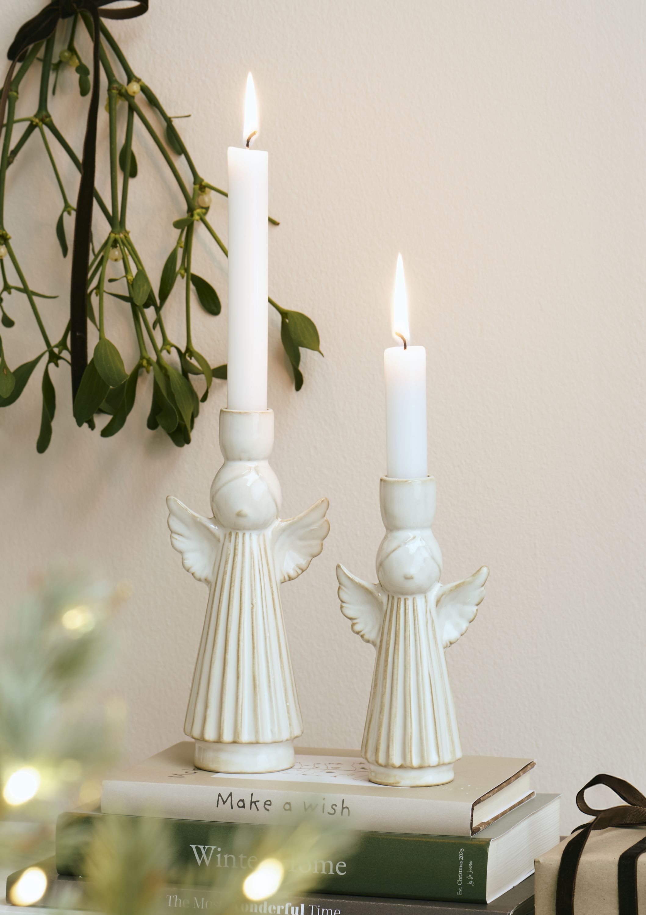 Ib Laursen Kerzenhalter Ib Laursen - Kerzenhalter Engel Cream H 20cm Weihna günstig online kaufen