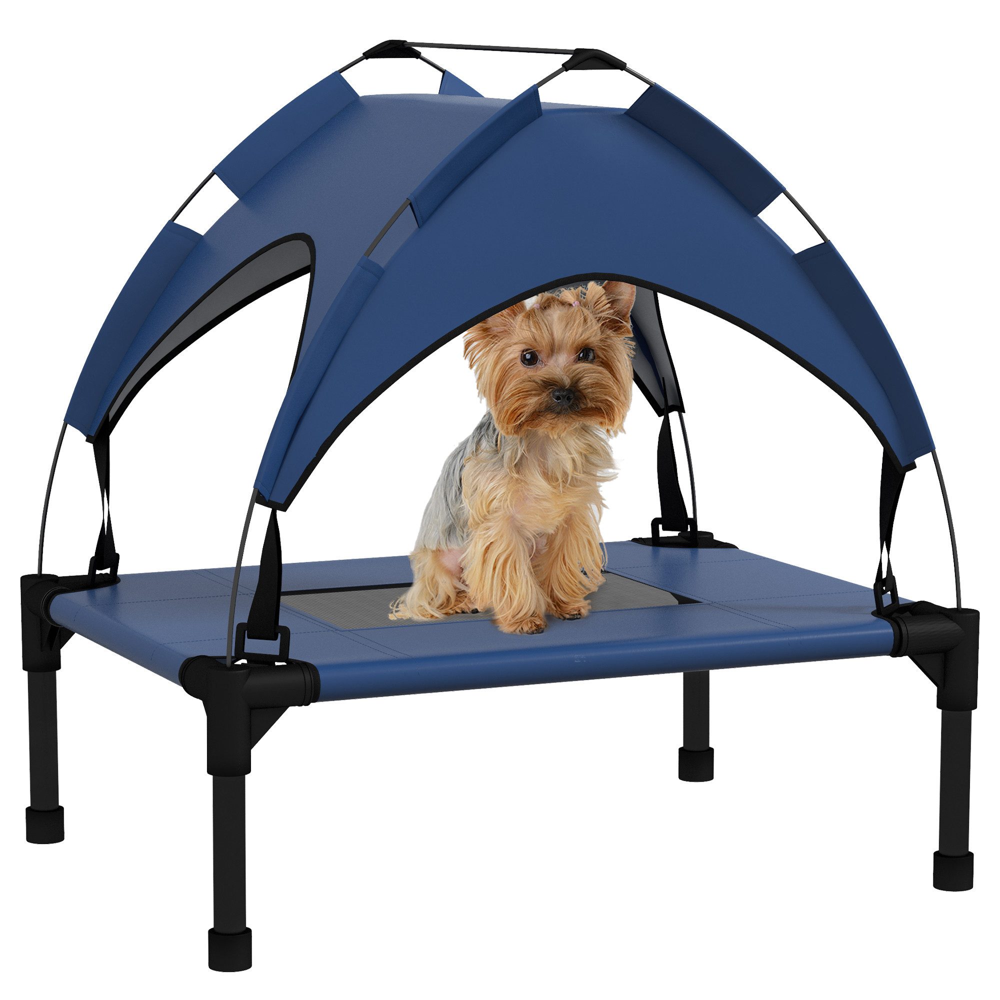 PawHut Tierbett mit Baldachin, Outdoor Hundeliege günstig online kaufen