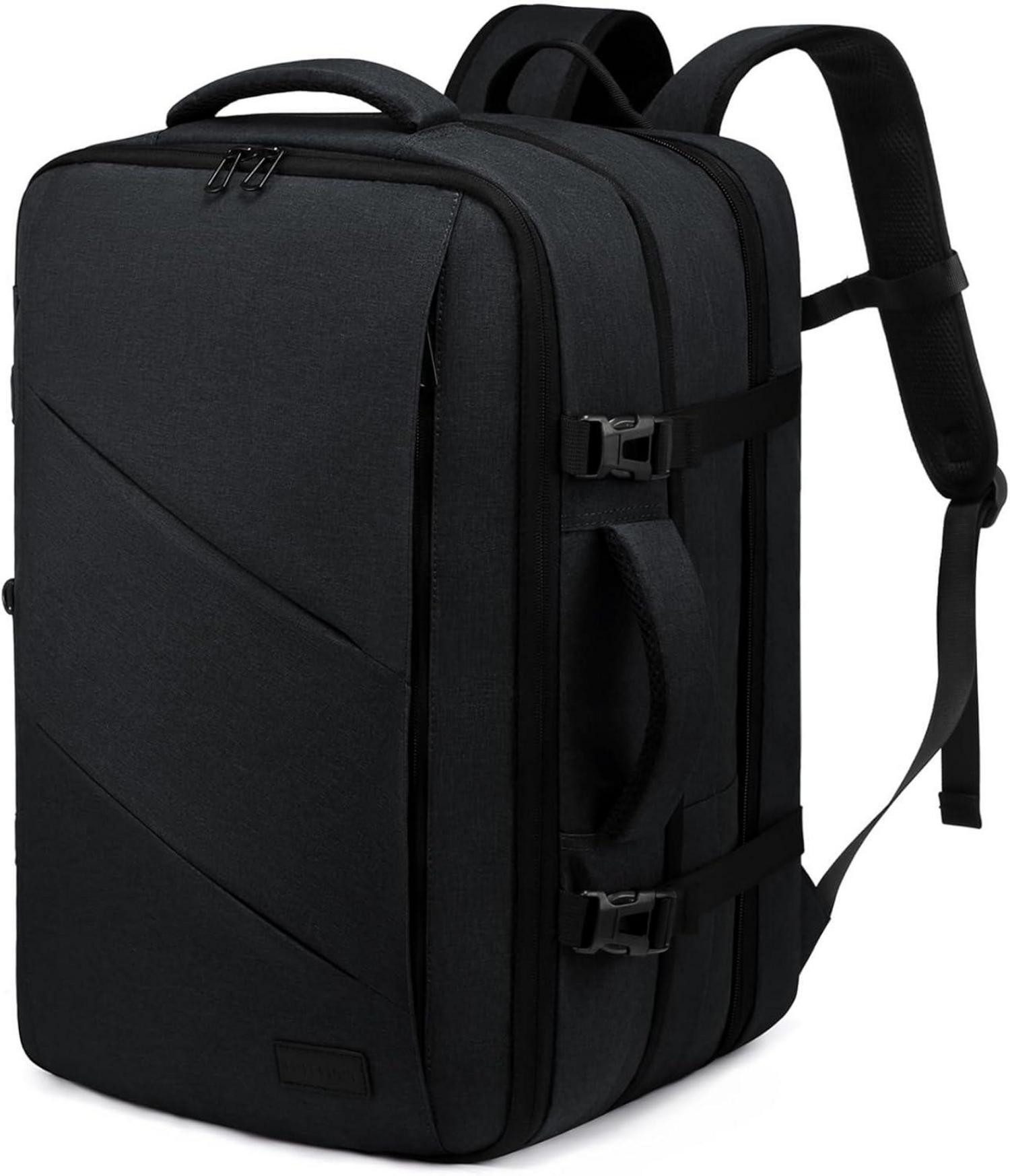 Reiserucksack Rucksack Handgepäck Business Herren Damen 17 Zoll Laptop Schwarz