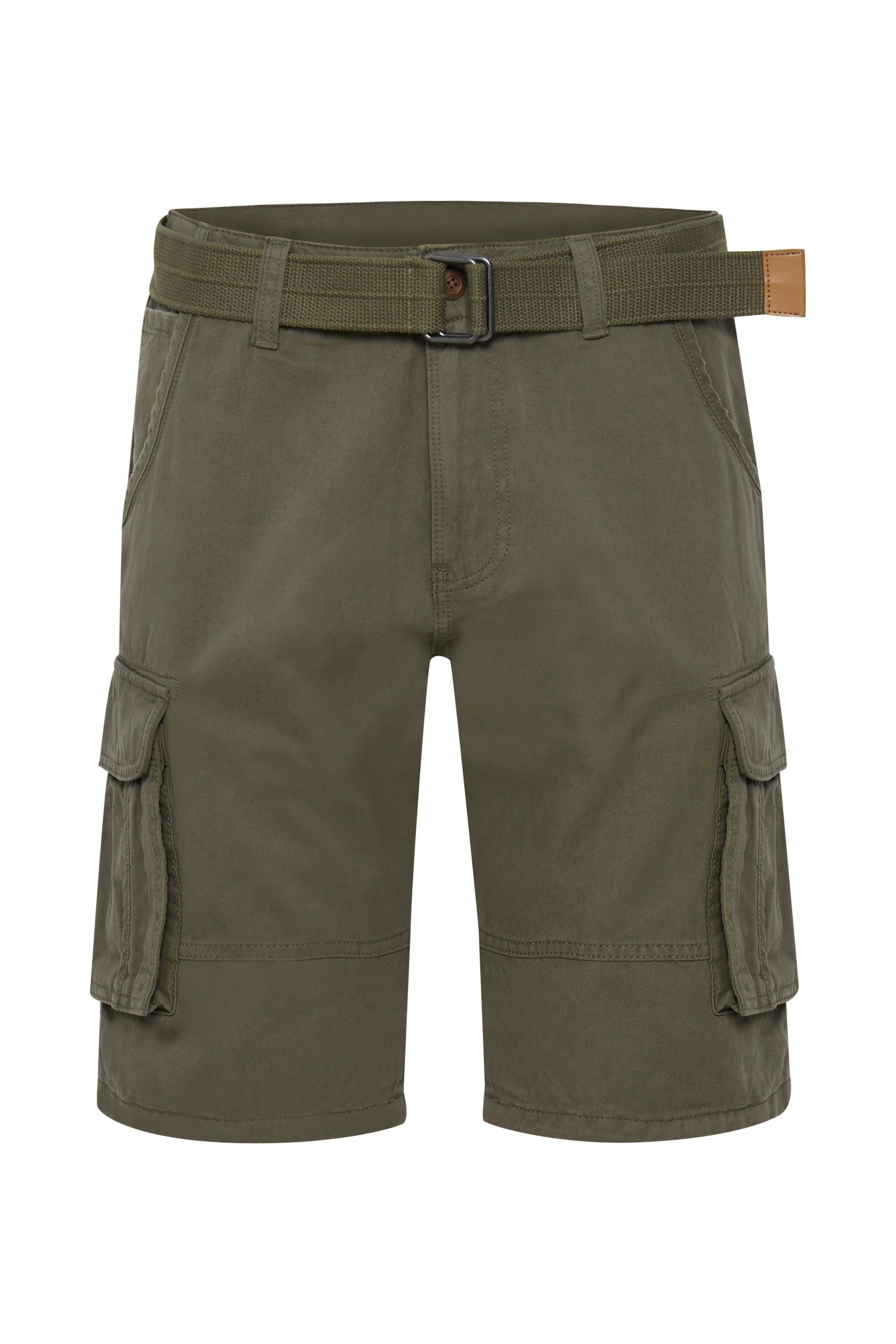 Indicode Cargoshorts IDCosta - Shorts - 59401MM kurze Hose mit Gürtel Army (600)