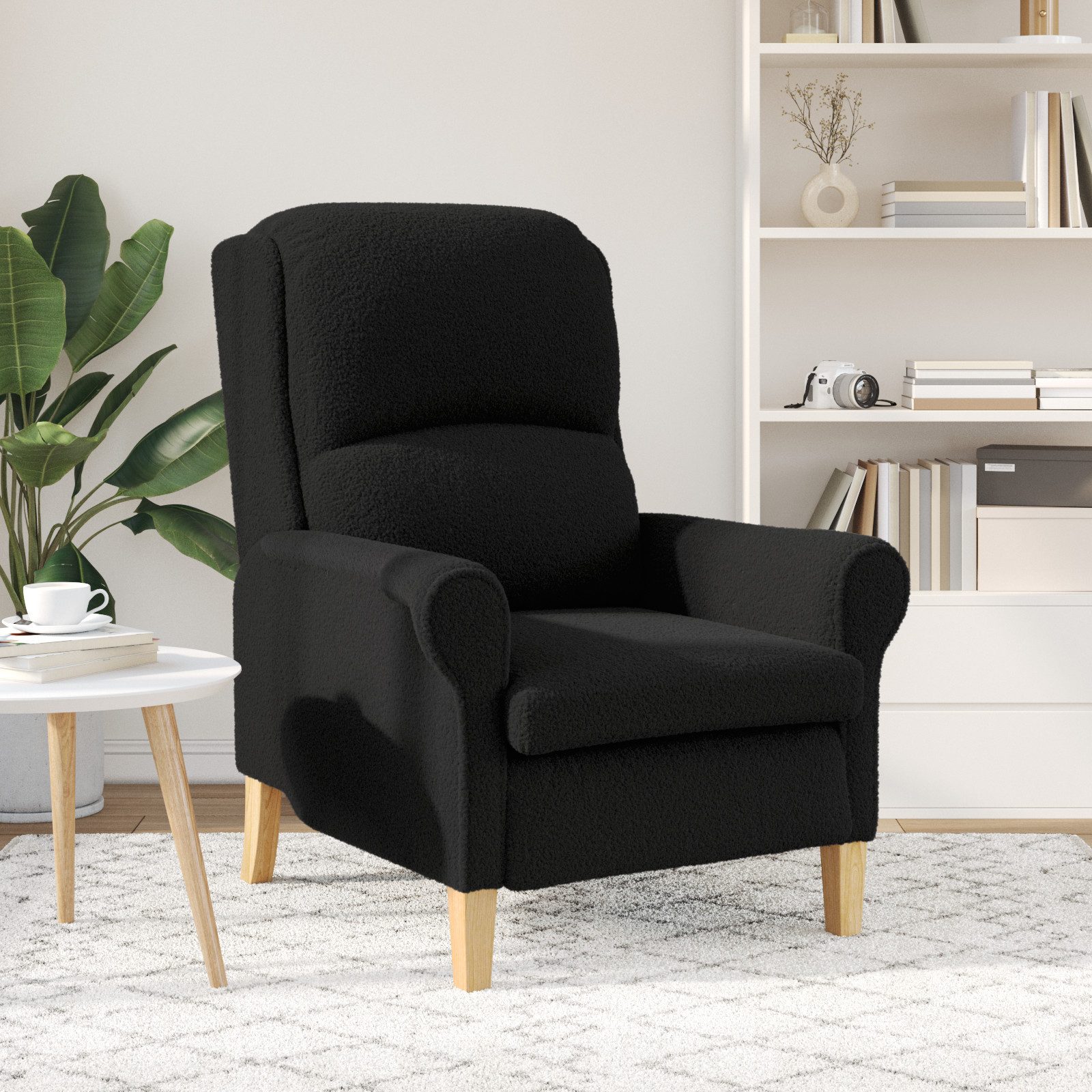 vidaXL Sessel Ergonomischer Sessel Schwarz Stoff, günstig online kaufen